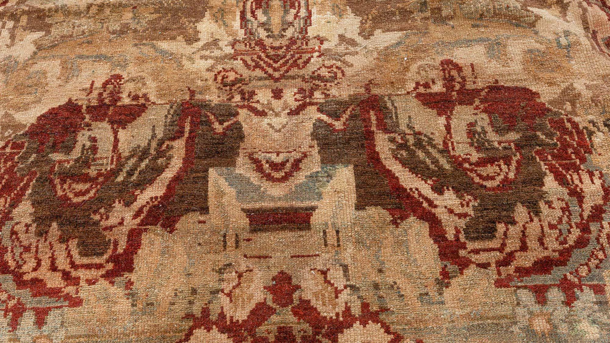 Hand-Knotted Authentic 19th Century Persian Malayer Rug For Sale