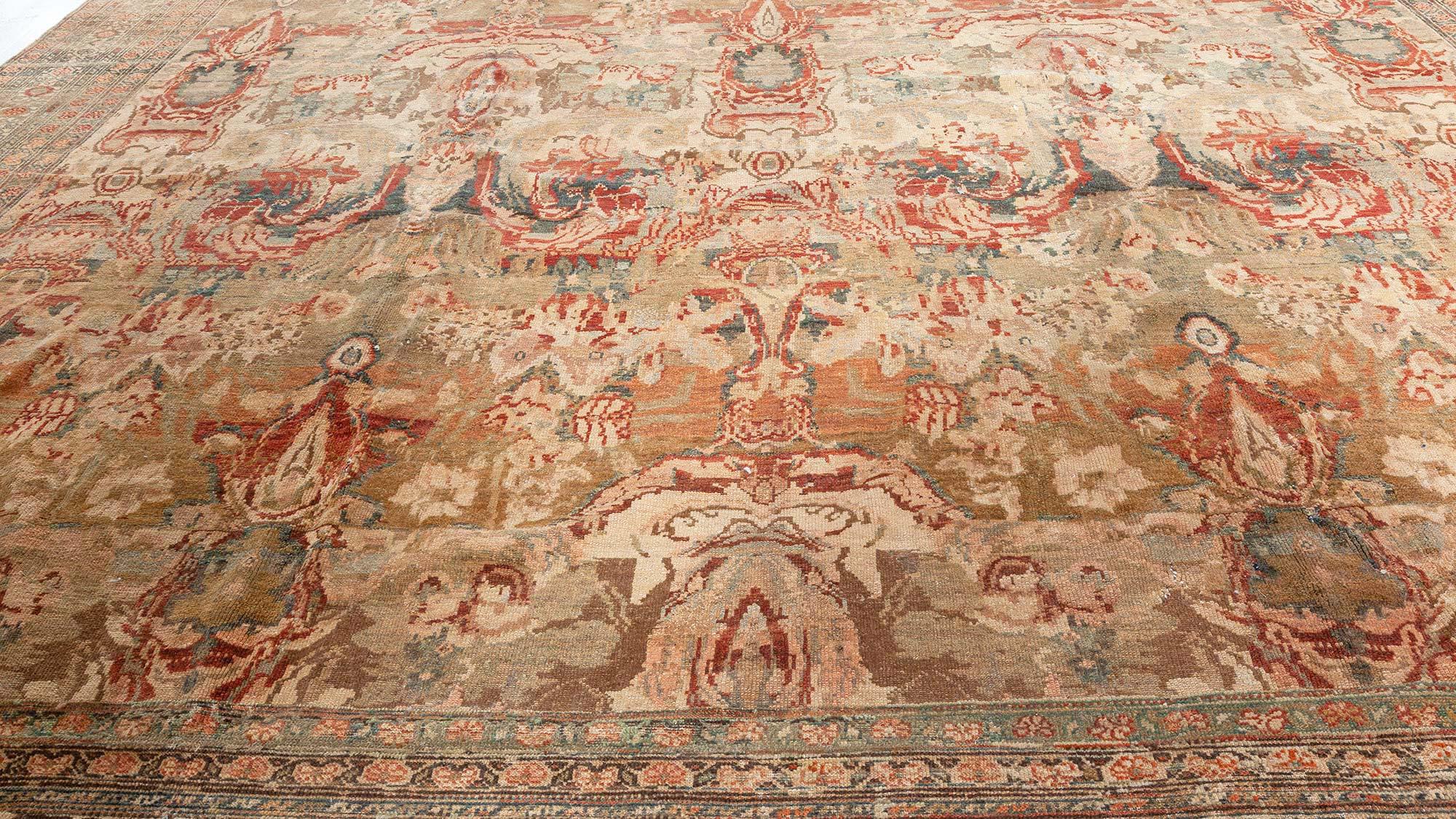Wool Authentic 19th Century Persian Malayer Rug For Sale