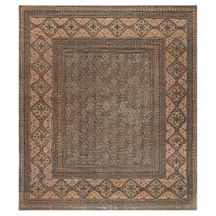 Antique 19th Century Persian Meshad Handmade Wool Rug