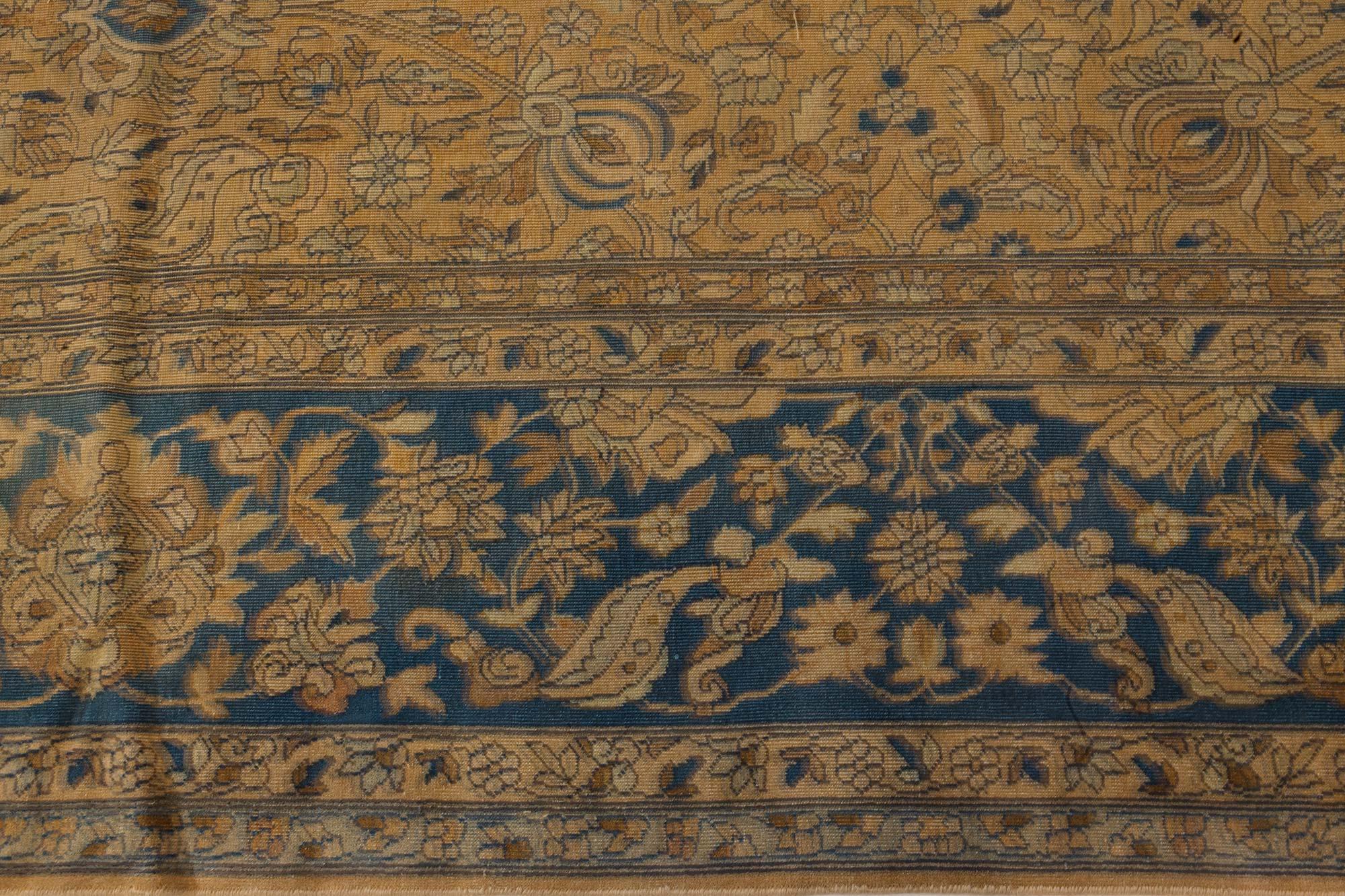 19th Century Persian Tabriz Handmade Wool Rug For Sale 1