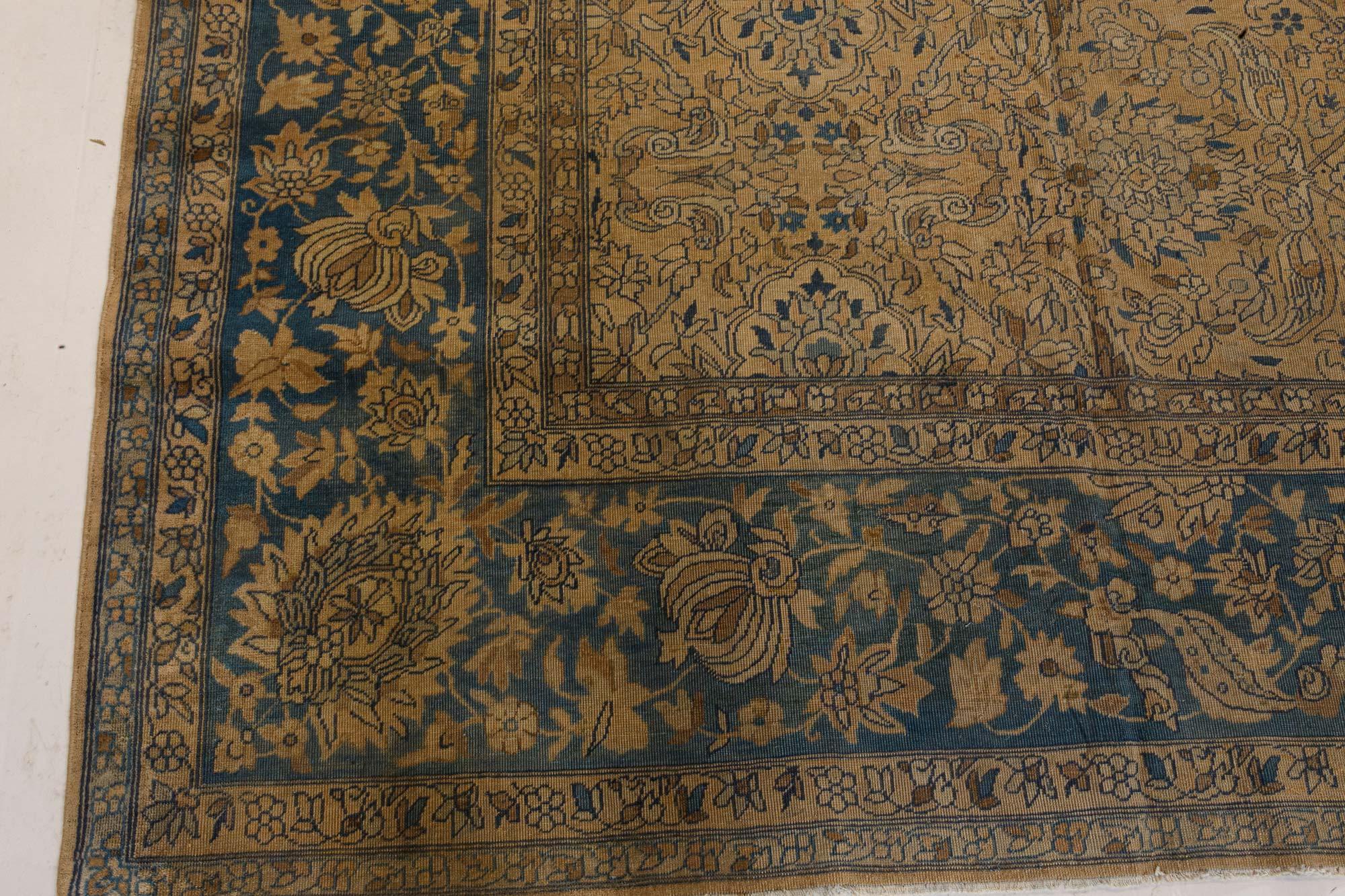 19th Century Persian Tabriz Handmade Wool Rug For Sale 2
