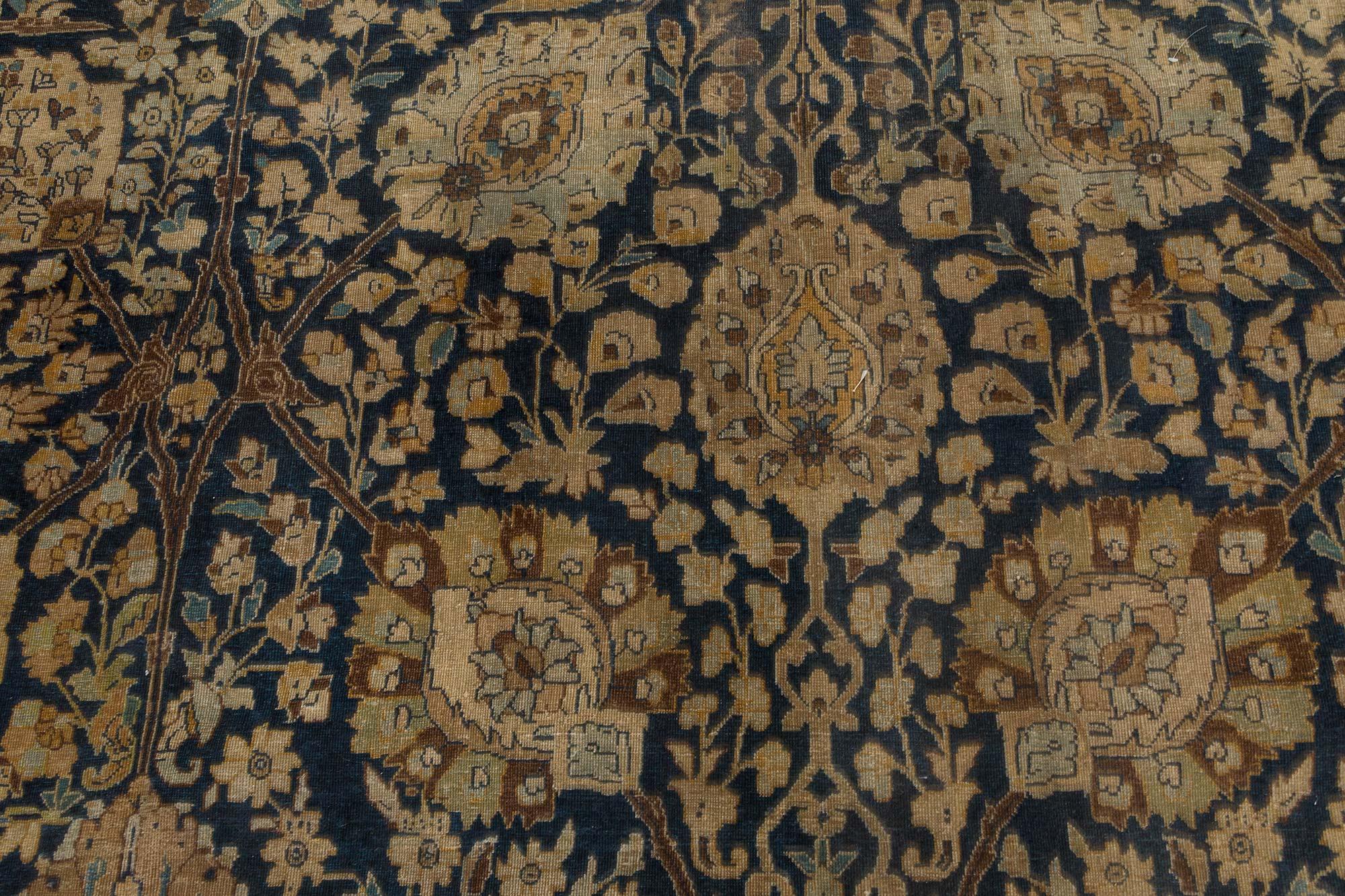 Autentico tappeto persiano Tabriz botanico del XIX secolo, tessuto a mano in lana
Dimensioni: 12'9