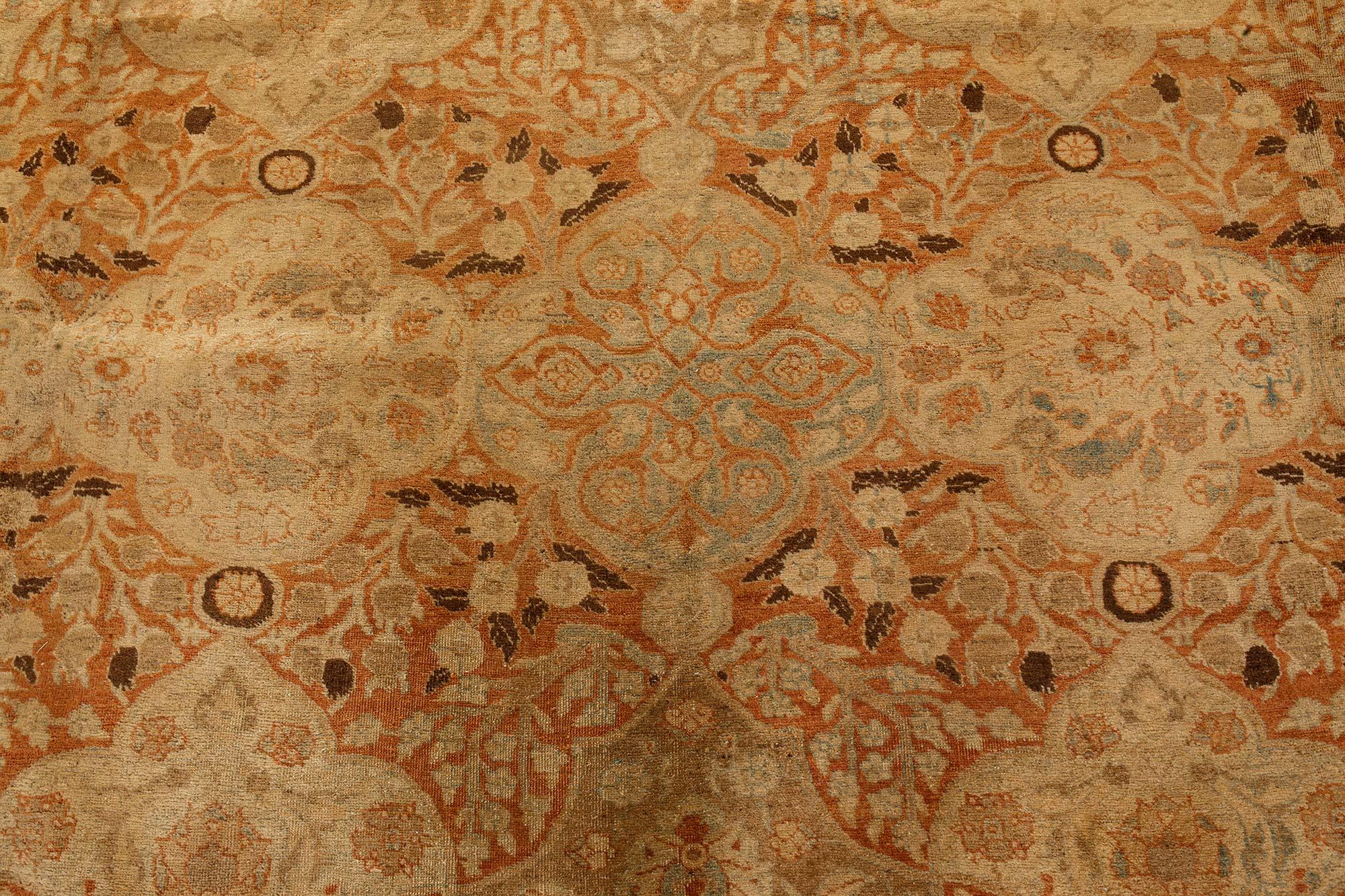 Authentic 19th century Persian Tabriz carpet
Size: 14'1