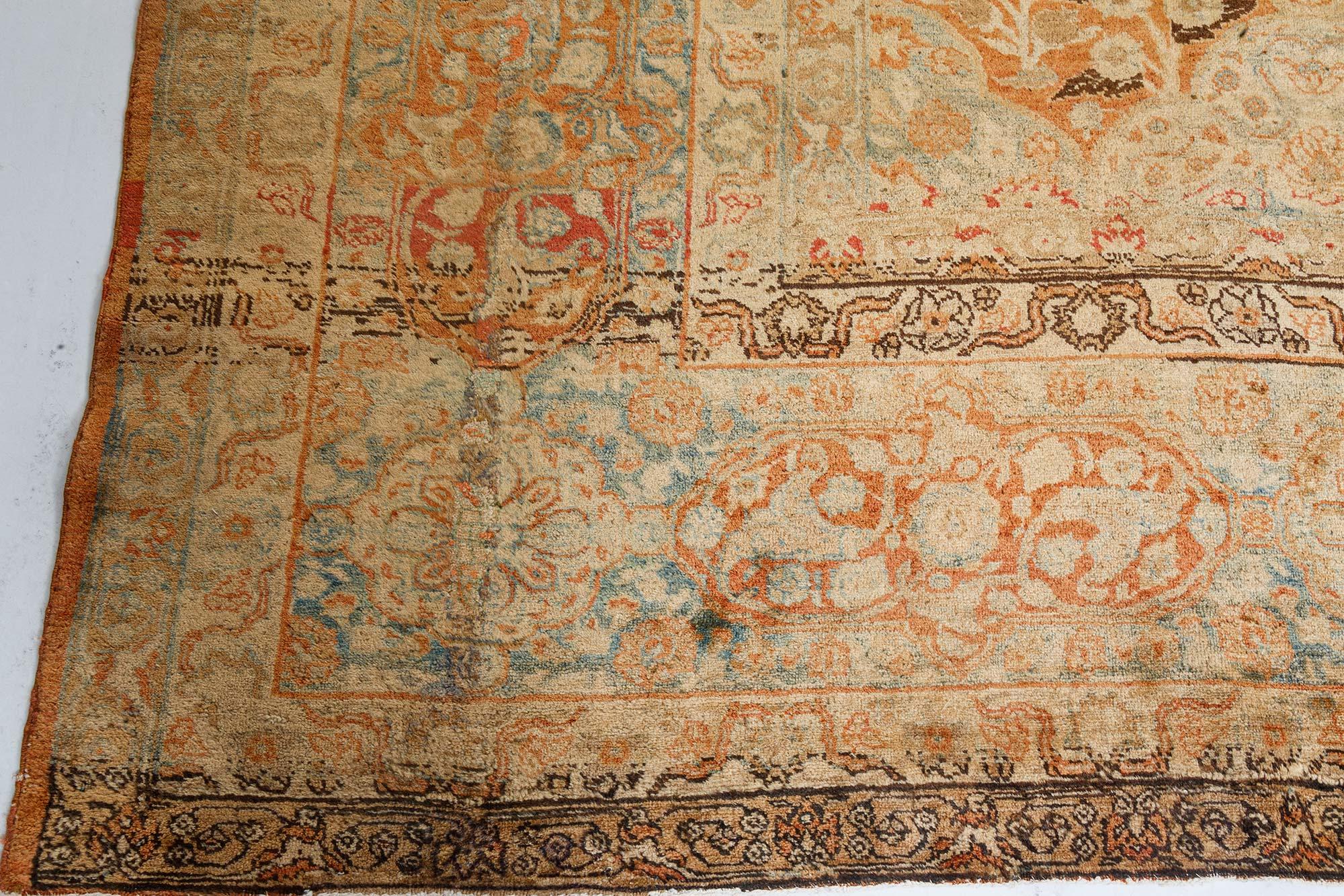 Authentic 19th Century Persian Tabriz Carpet For Sale 1