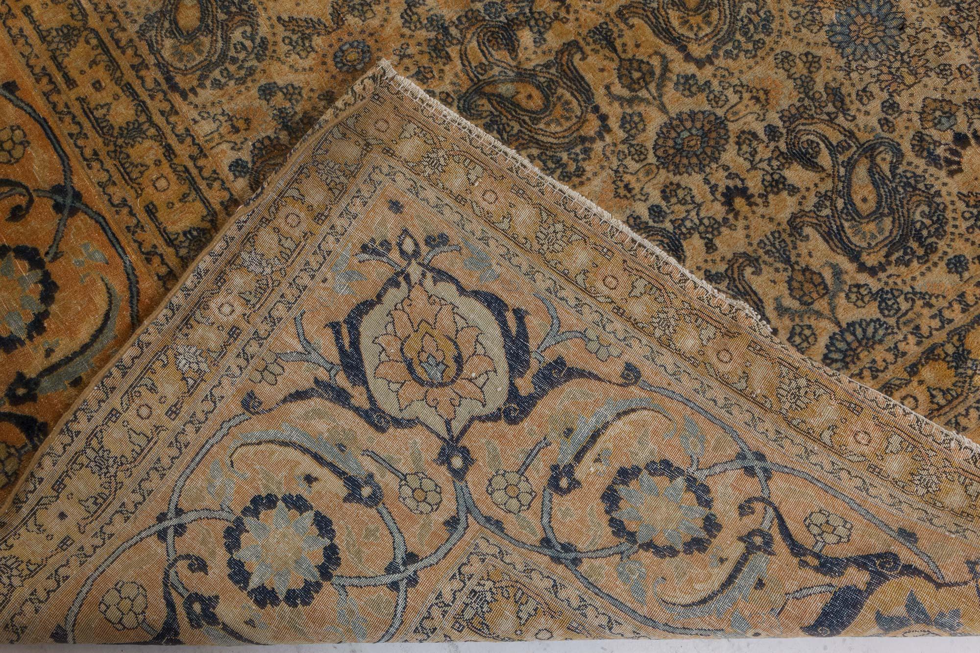 19th Century Persian Tabriz Handmade Wool Rug For Sale 4