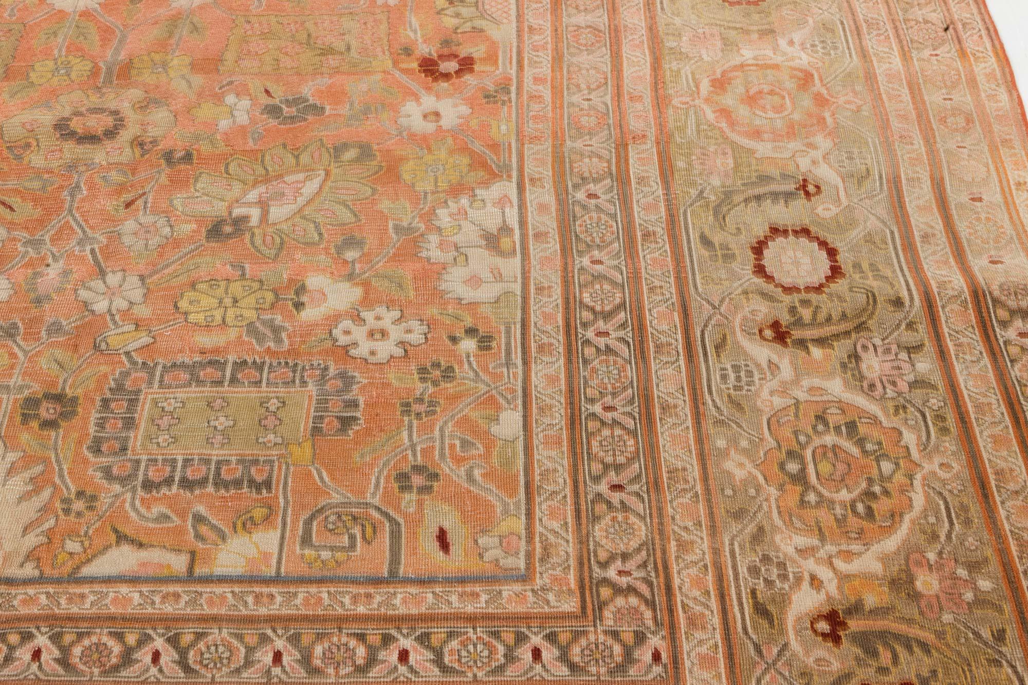 19th Century Persian Tabriz Handmade Wool Rug For Sale 2