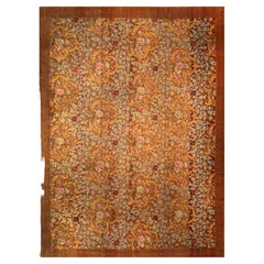 Authentic 19th Century Savonnerie Handmade Wool Rug