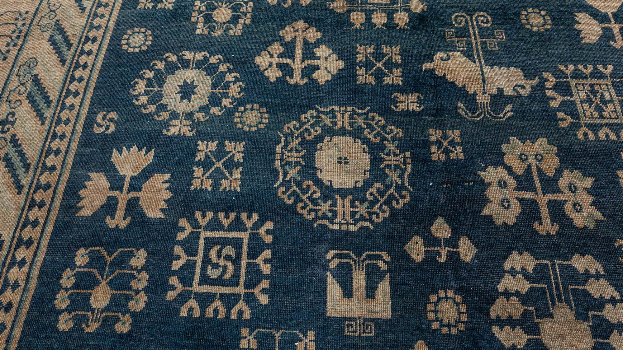 Khotan Tapis Yarkand authentique Doris Leslie Blau du 19ème siècle fait à la main en vente