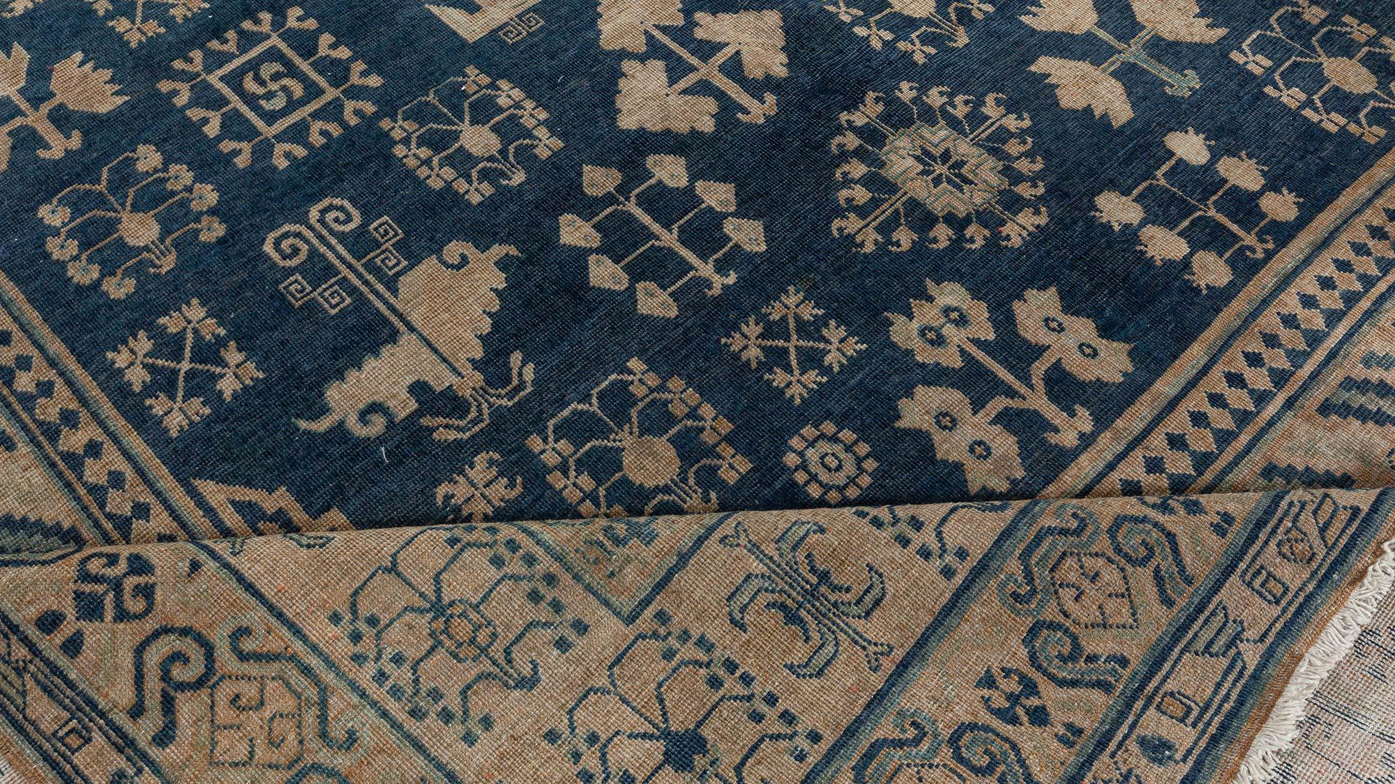 Chinois Tapis Yarkand authentique Doris Leslie Blau du 19ème siècle fait à la main en vente