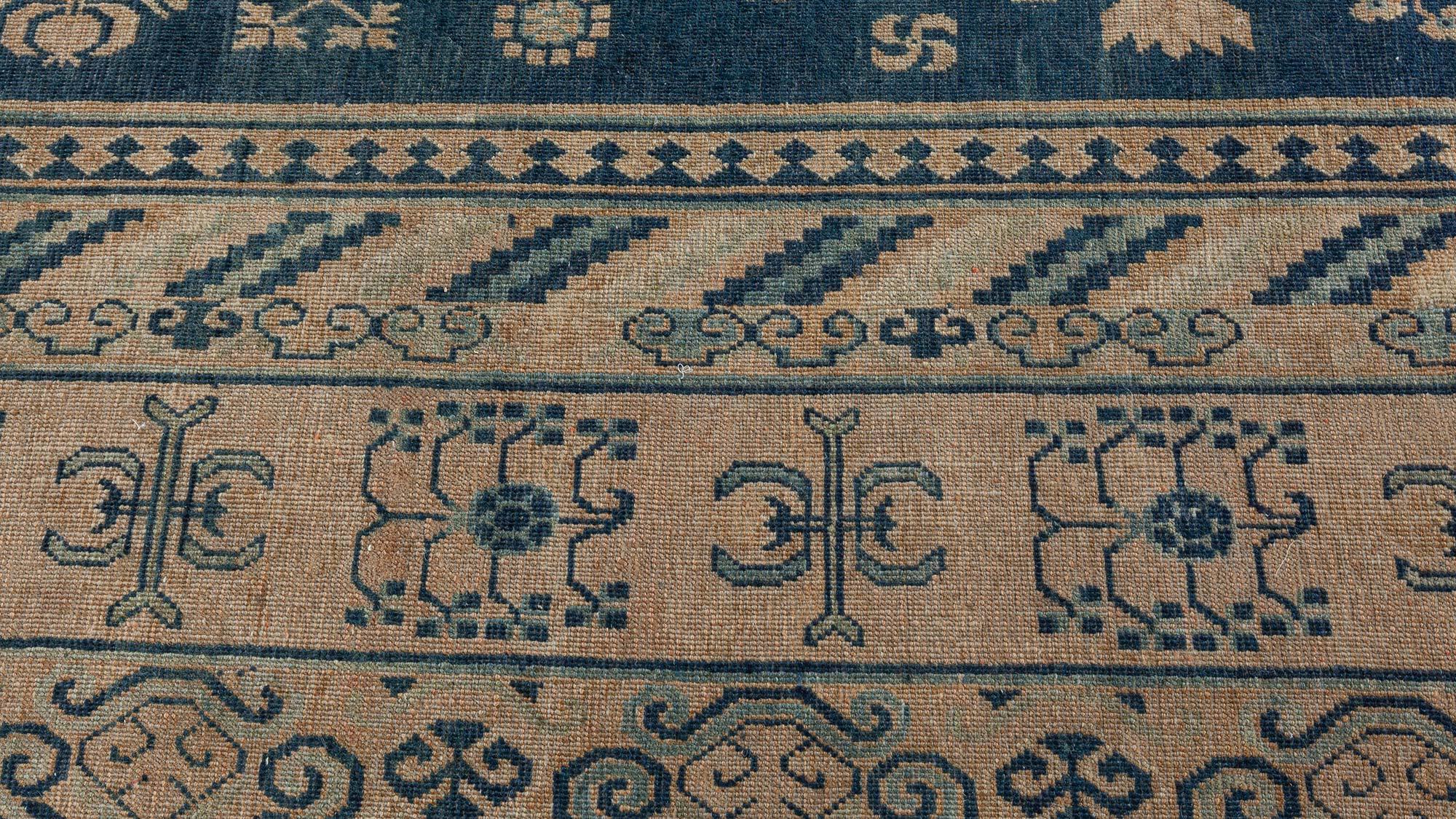 Tapis Yarkand authentique Doris Leslie Blau du 19ème siècle fait à la main Bon état - En vente à New York, NY