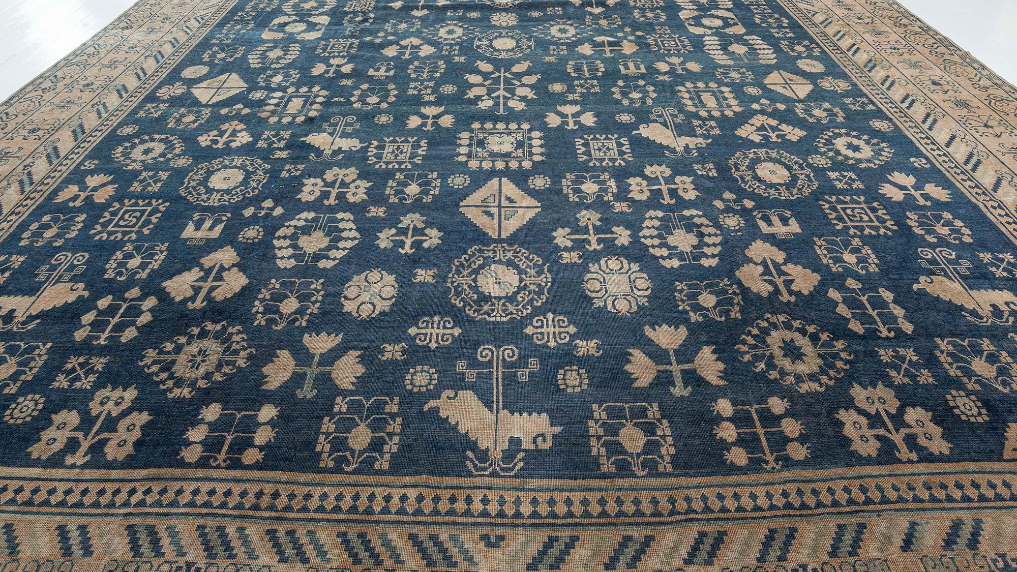20ième siècle Tapis Yarkand authentique Doris Leslie Blau du 19ème siècle fait à la main en vente