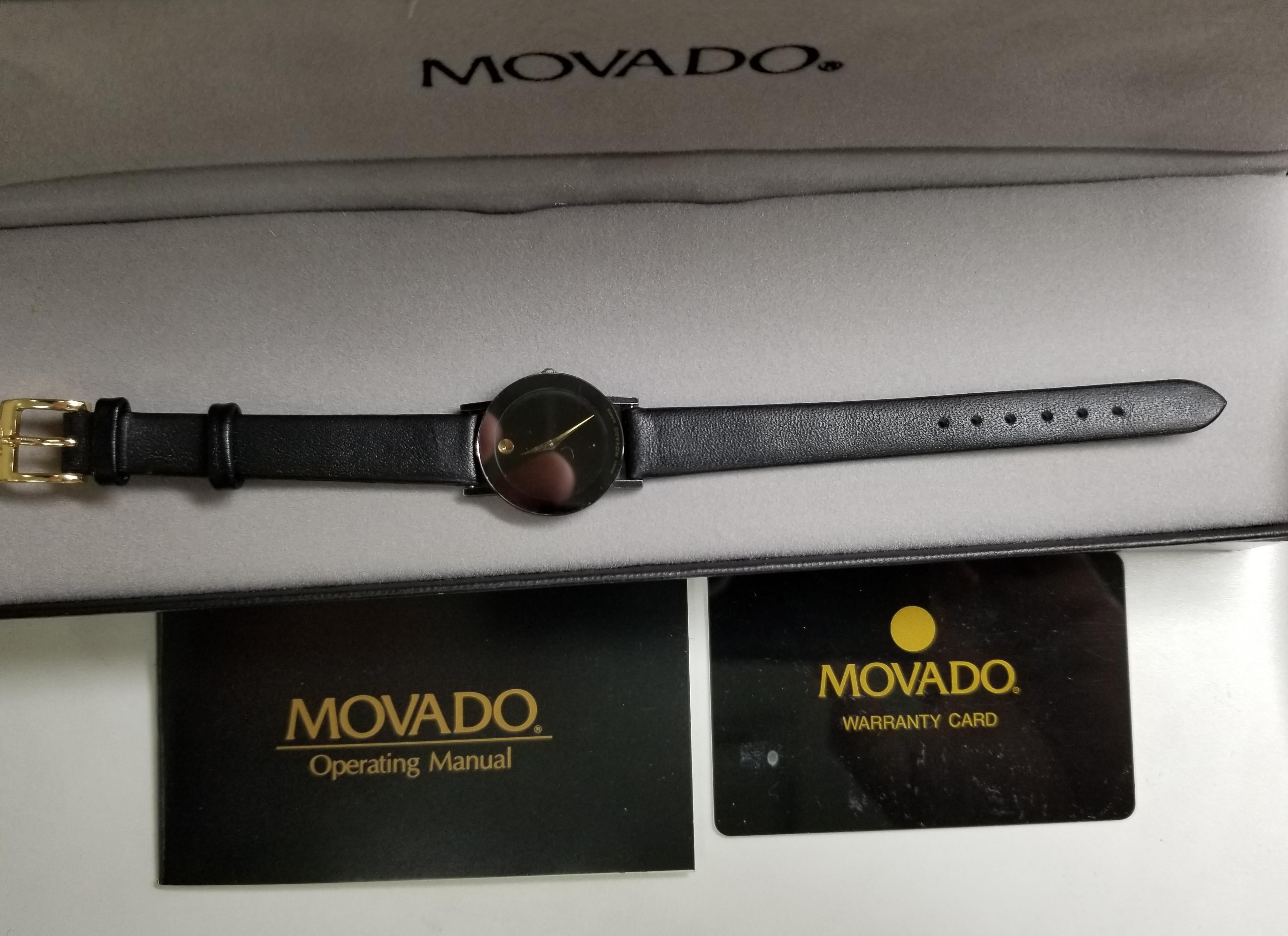 Modern Authentic Swiss Movado Sapphire Classic Ultra Thin Case