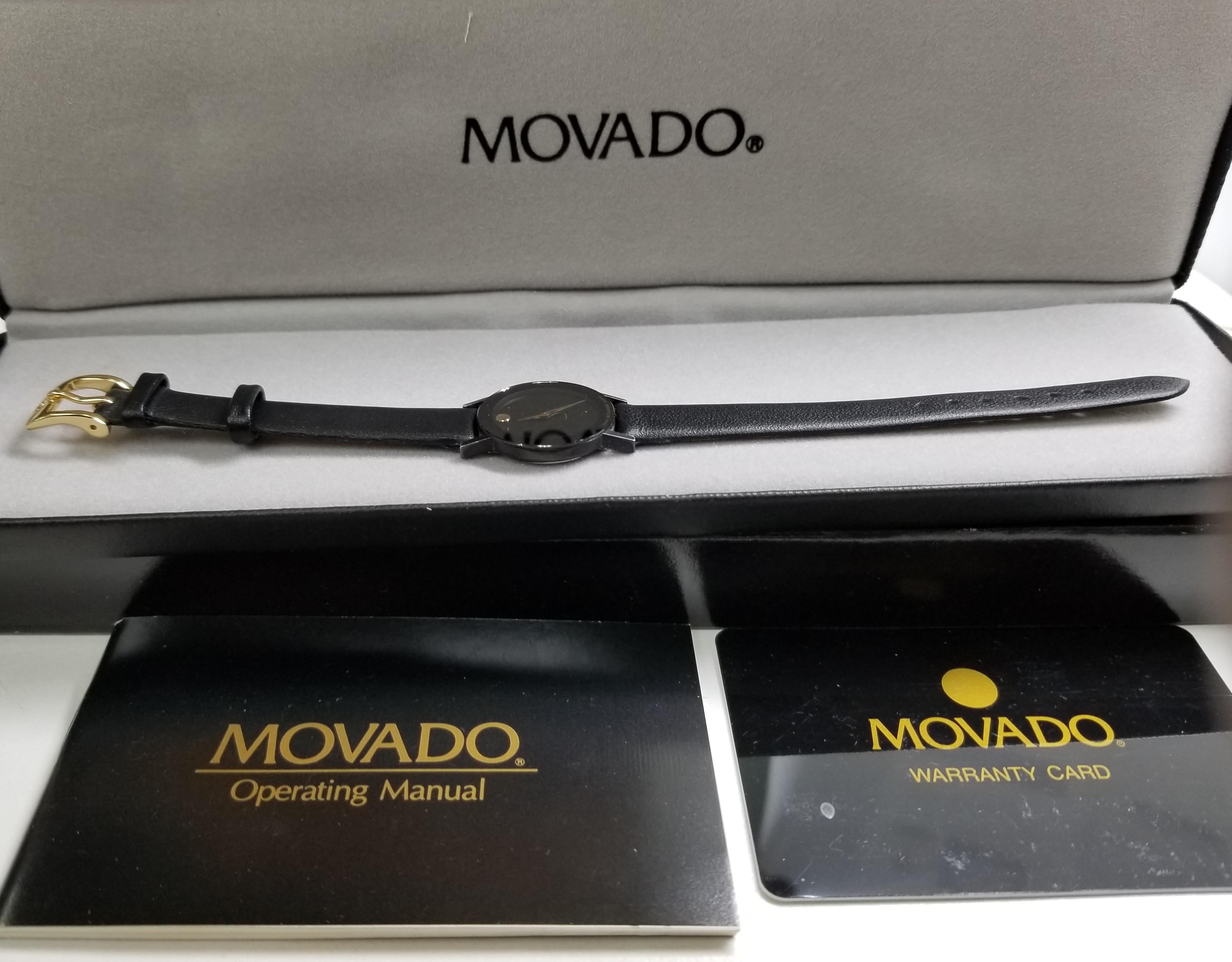 Authentic Swiss Movado Sapphire Classic Ultra Thin Case In Excellent Condition In Los Angeles, CA