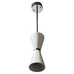 Authentic 60s Hanging Lamp - Stilnovo Style Double Cone Vintage Lamp