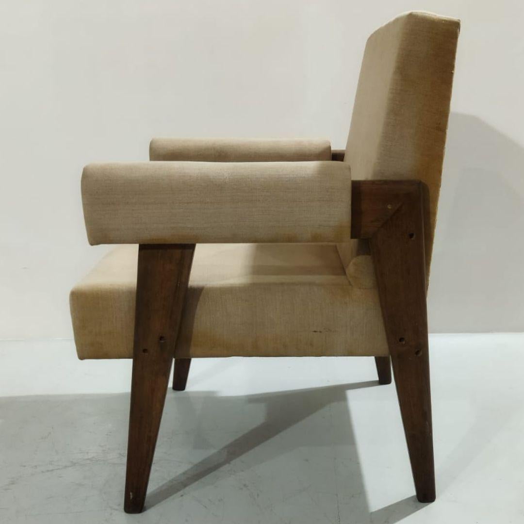 Indien Fauteuil défenseur authentique de Pierre Jeanneret et Le Corbusier, Chandigarh en vente