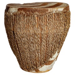 Autentico tamburo in pelle di zebra africana