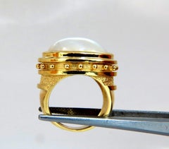 Authentic Aletto Bros. Mabe Pearl Ring 14 Karat