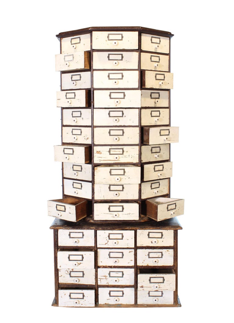 Authentic American Hardware Store MultiDrawer Rotating Parts Display