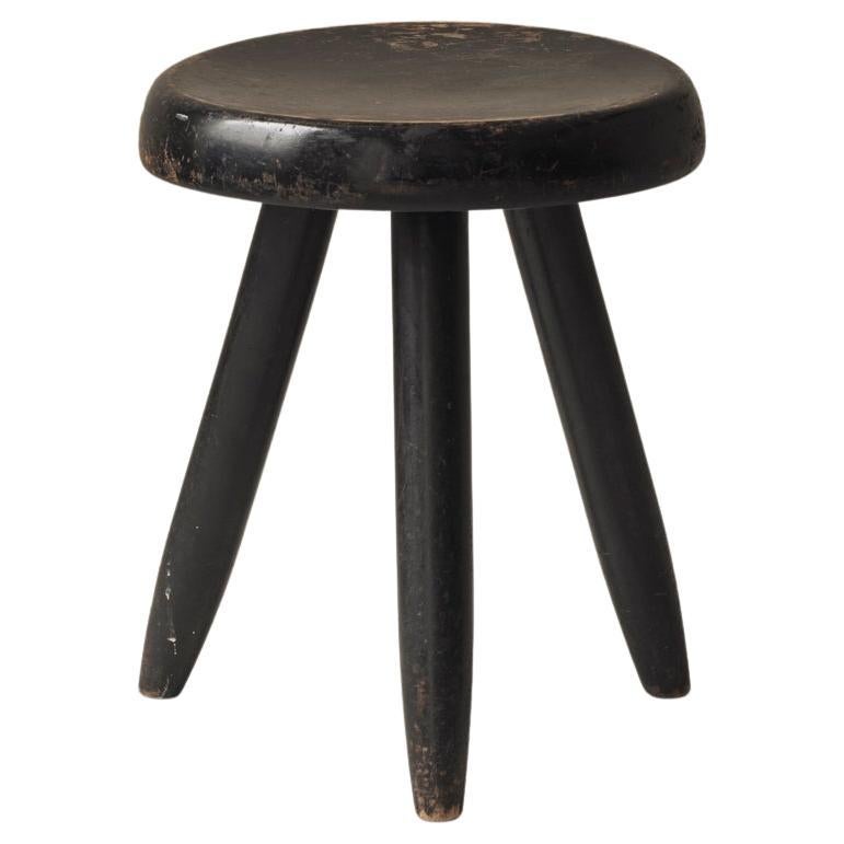 Authentischer und früher High Berger Hocker von Charlotte Perriand, Frankreich 1950er Jahre. im Angebot