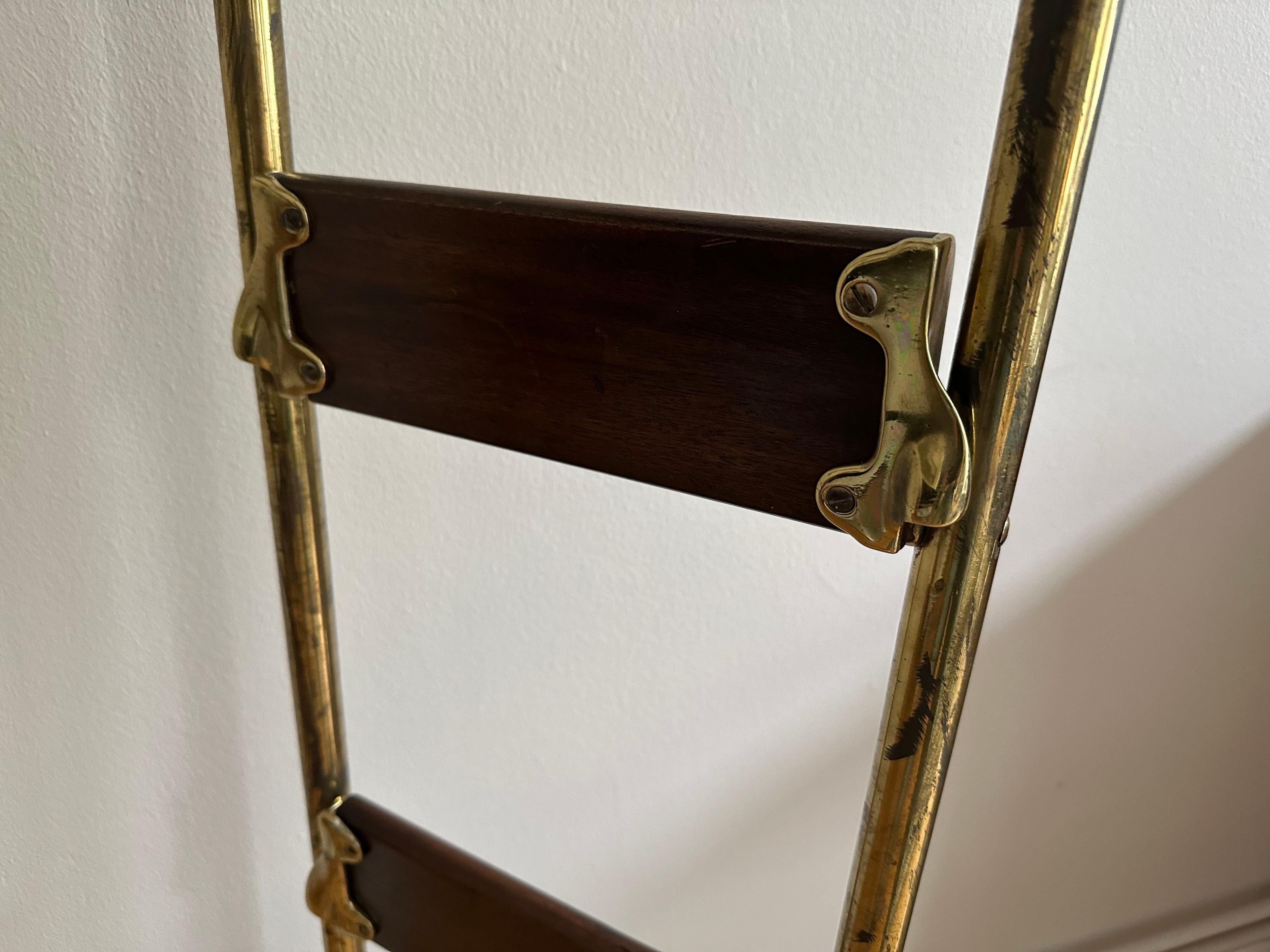 Authentic Antique Brass Ship’s Ladder from the Late 19th Century
 For Sale 12
