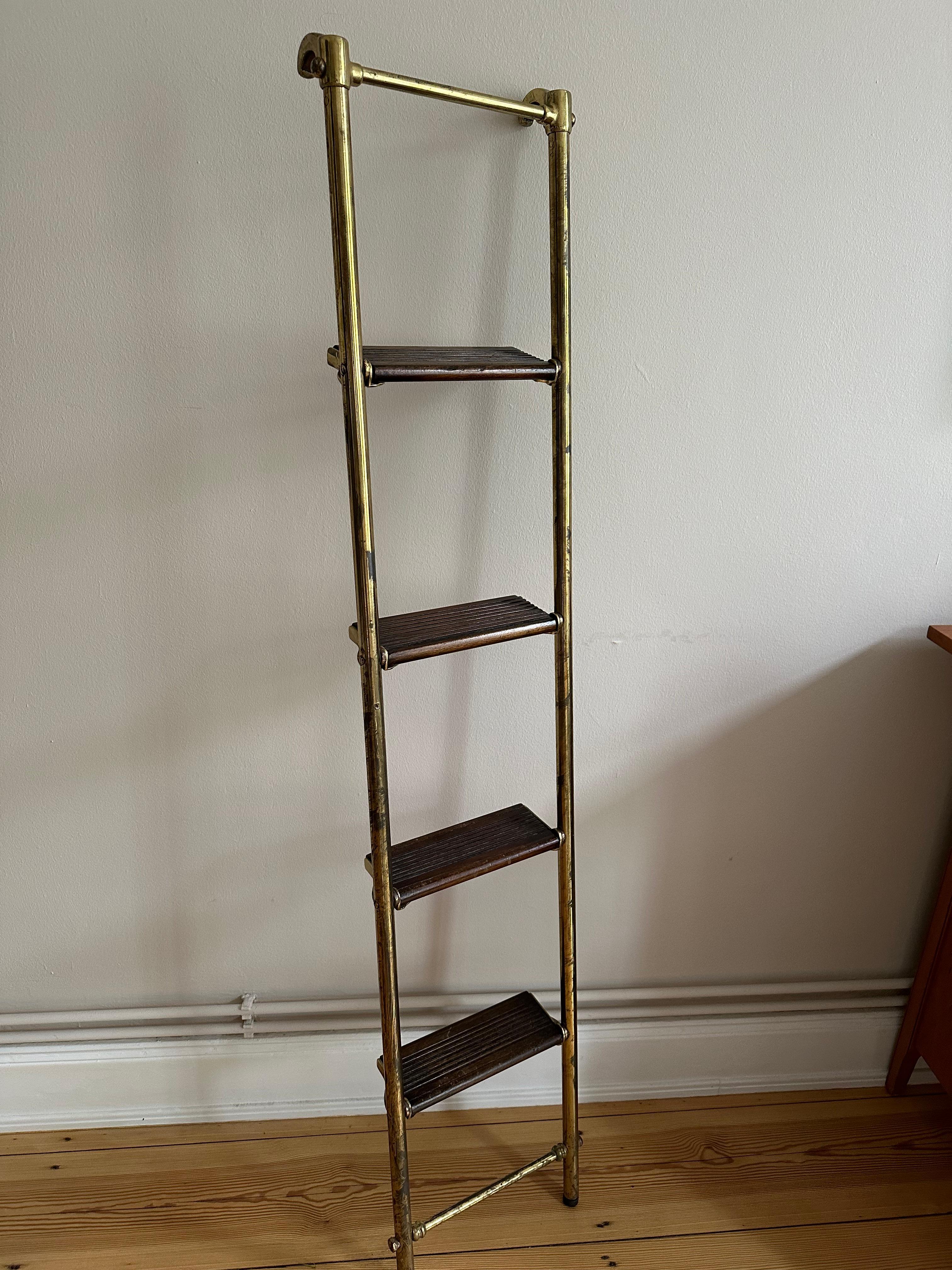 British Authentic Antique Brass Ship’s Ladder from the Late 19th Century
 For Sale