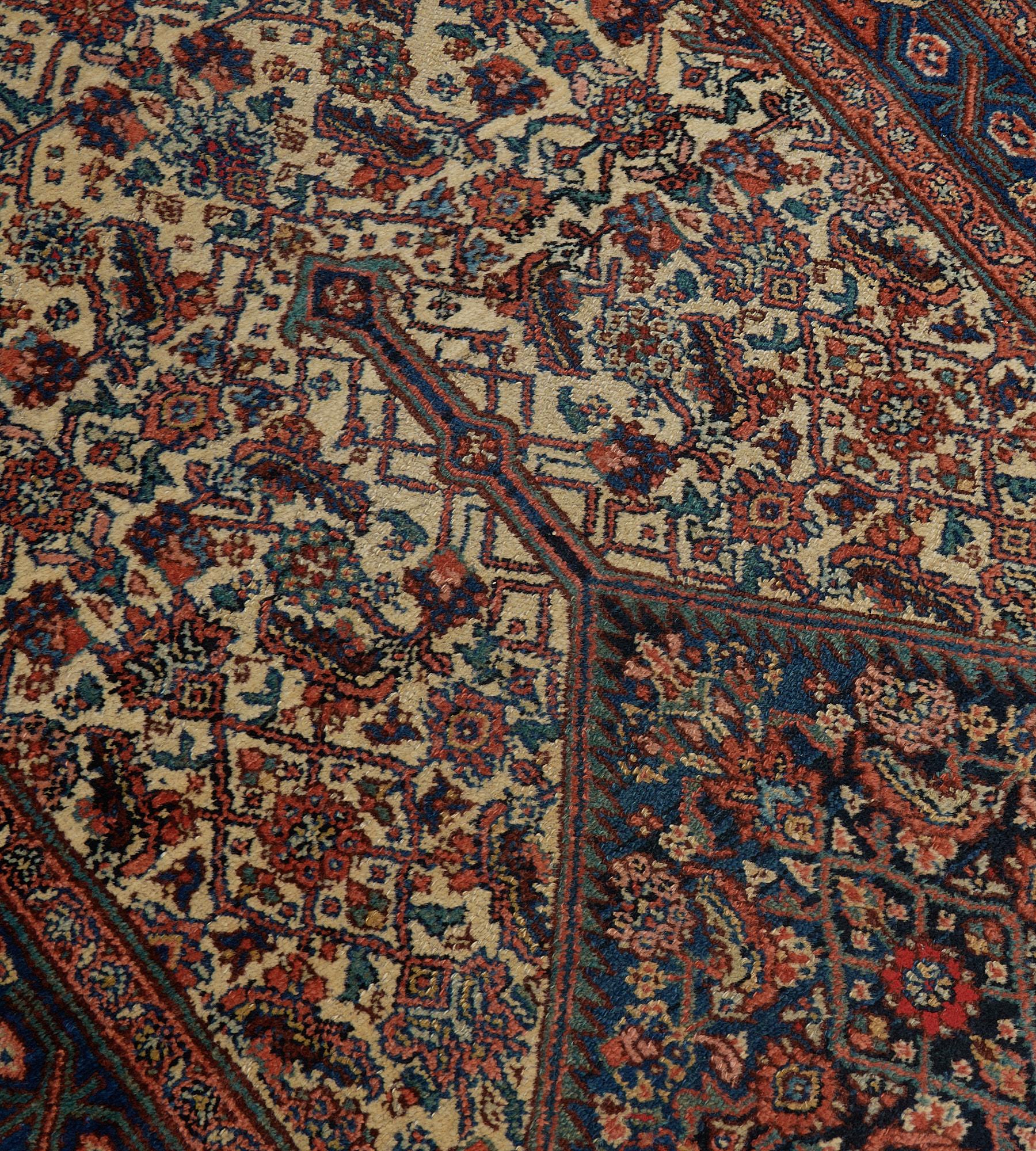 Authentic Antique Circa-1900 Handwoven Wool Persian Serab Runner In Good Condition For Sale In West Hollywood, CA