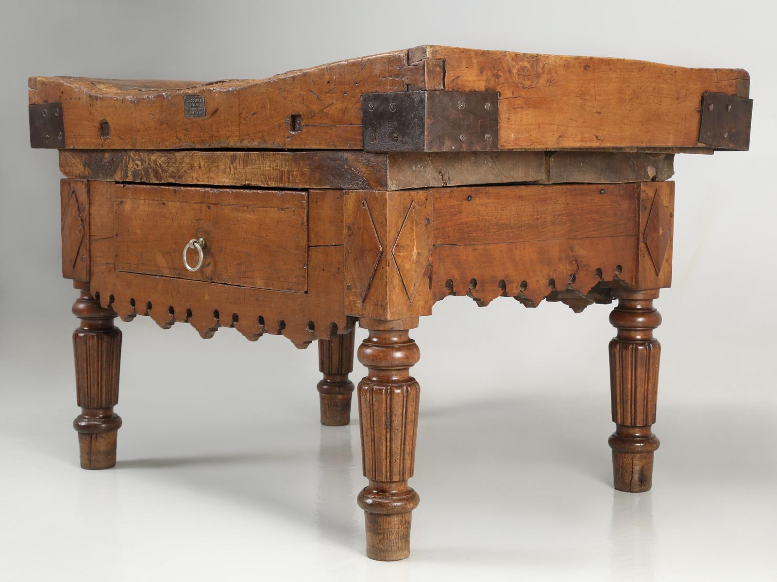 antique butcher block kitchen island