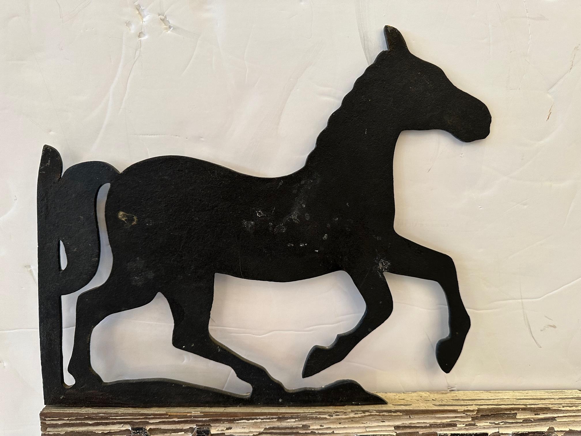 Authentische antike Folk Art Pferd Pferd Bauernhof Zeichen (Volkskunst) im Angebot