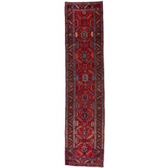 Authentic Antique Heriz Serapi Runner