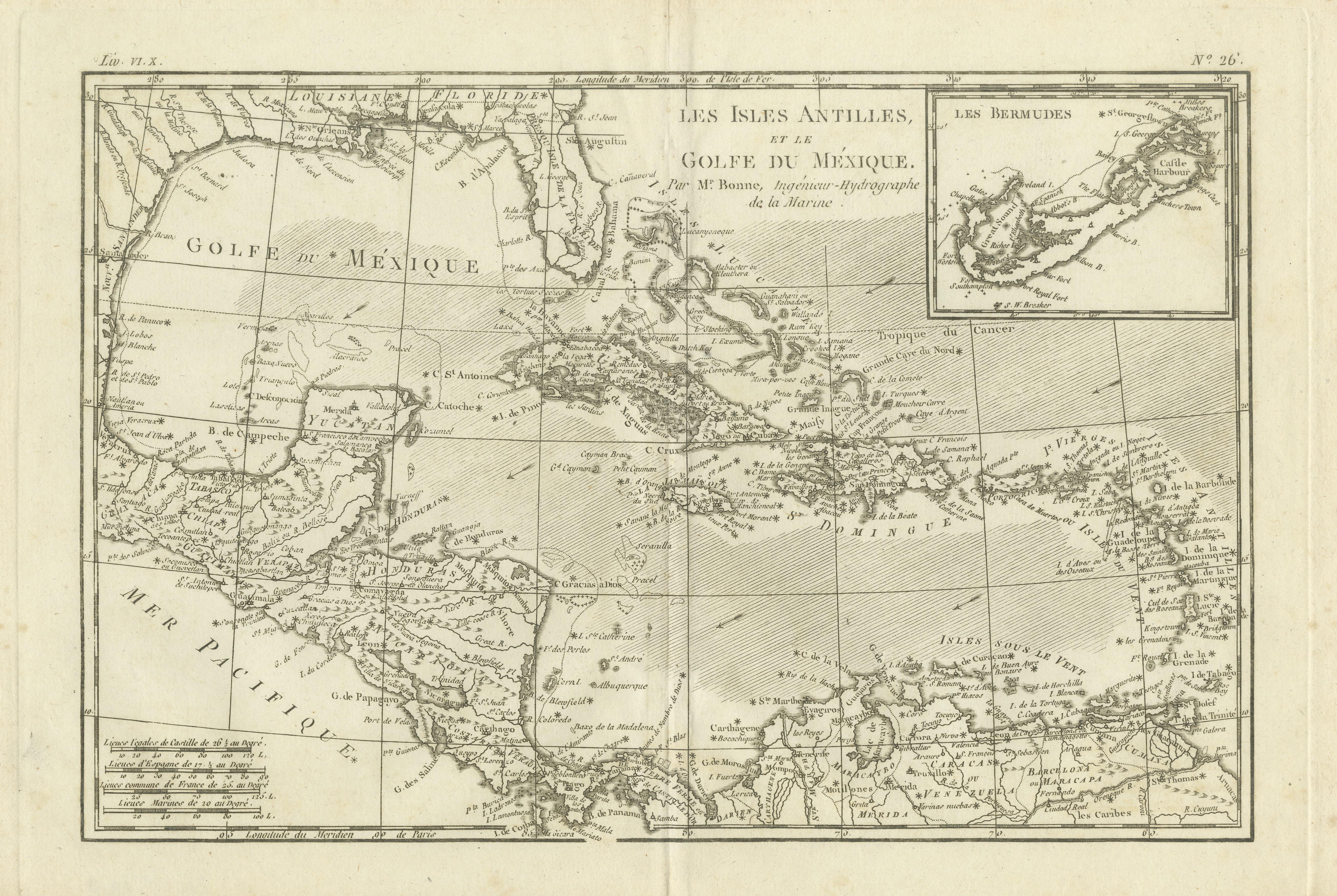 Authentique carte ancienne des Caraïbes, de la côte du Golfe et d'Amérique centrale, 1787 Bon état - En vente à Langweer, NL