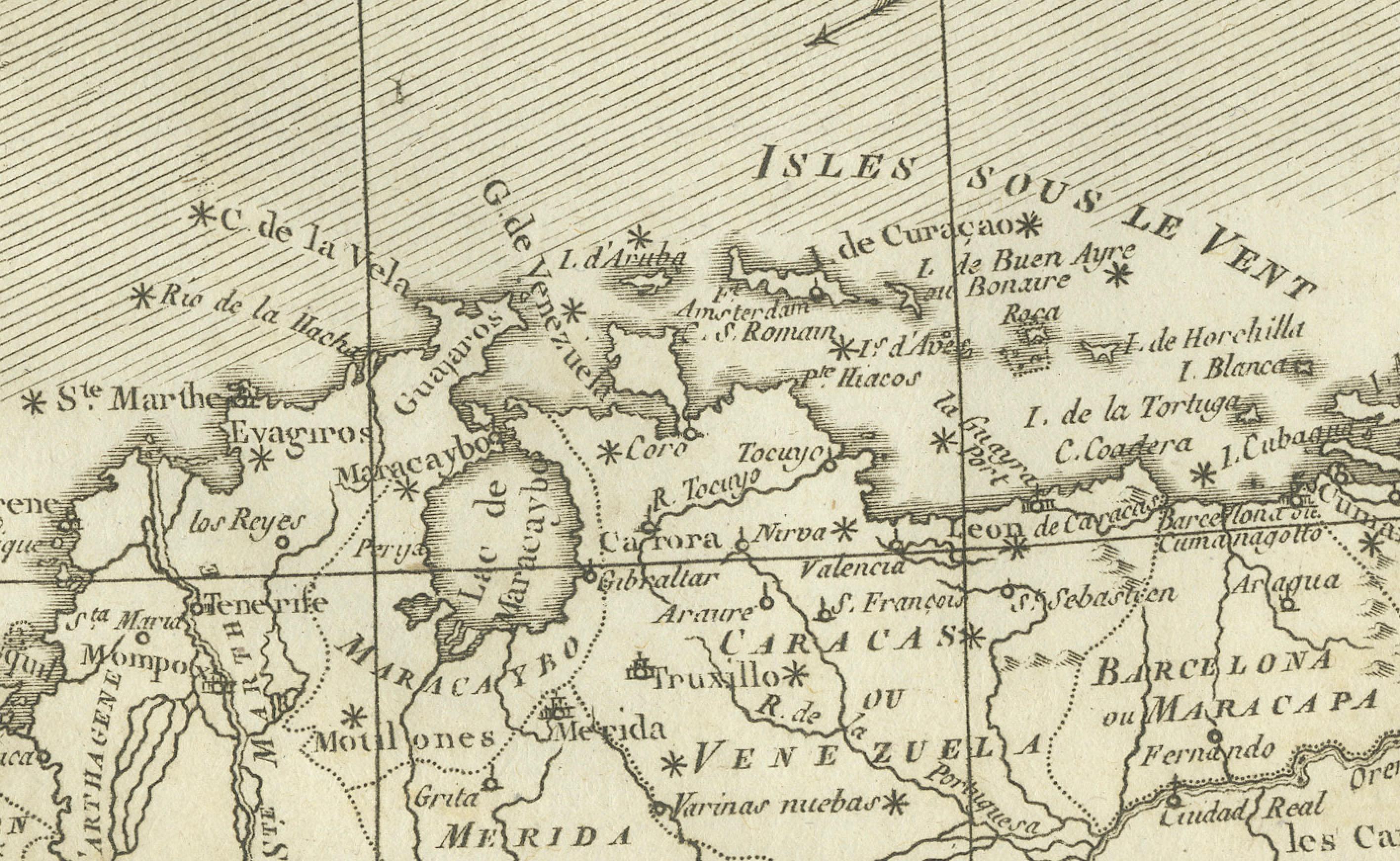 Authentique carte ancienne des Caraïbes, de la côte du Golfe et d'Amérique centrale, 1787 en vente 1