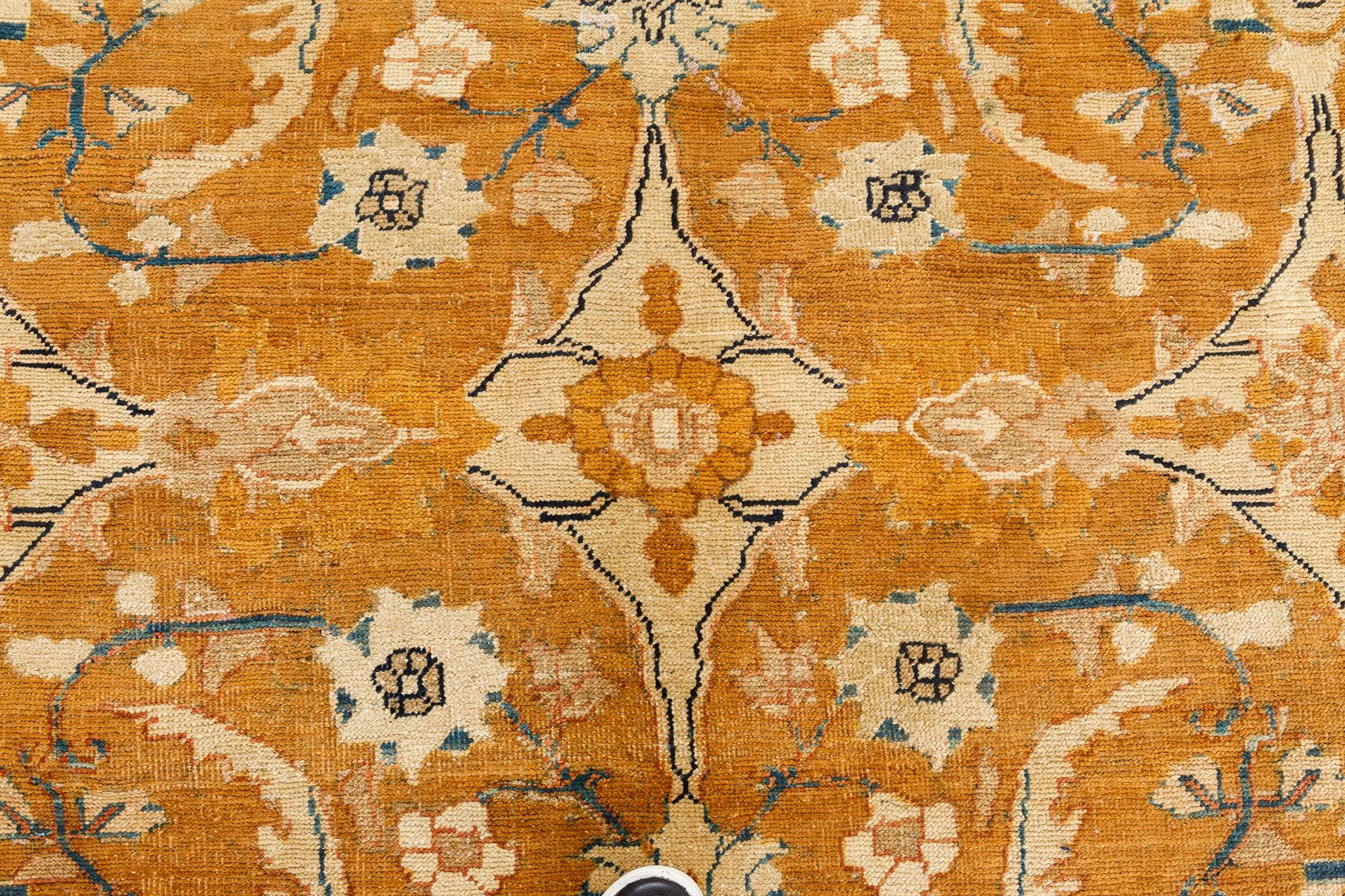 Perse Authentique tapis persan antique Bidjar orange fait à la main en vente