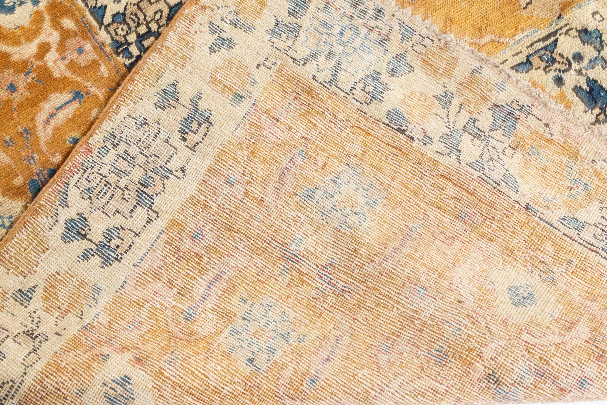 Authentique tapis persan antique Bidjar orange fait à la main en vente 2