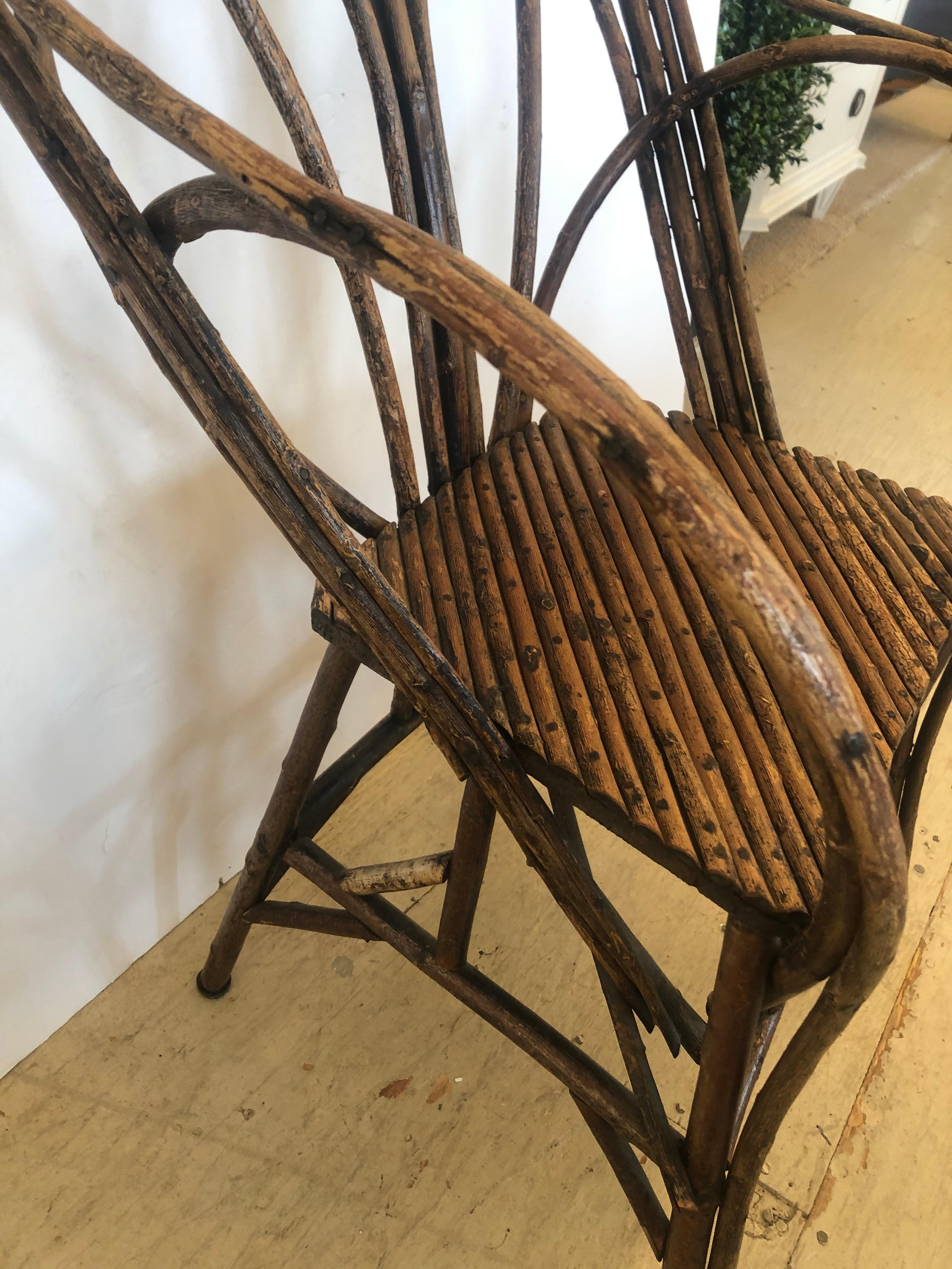 rustic twig chairs