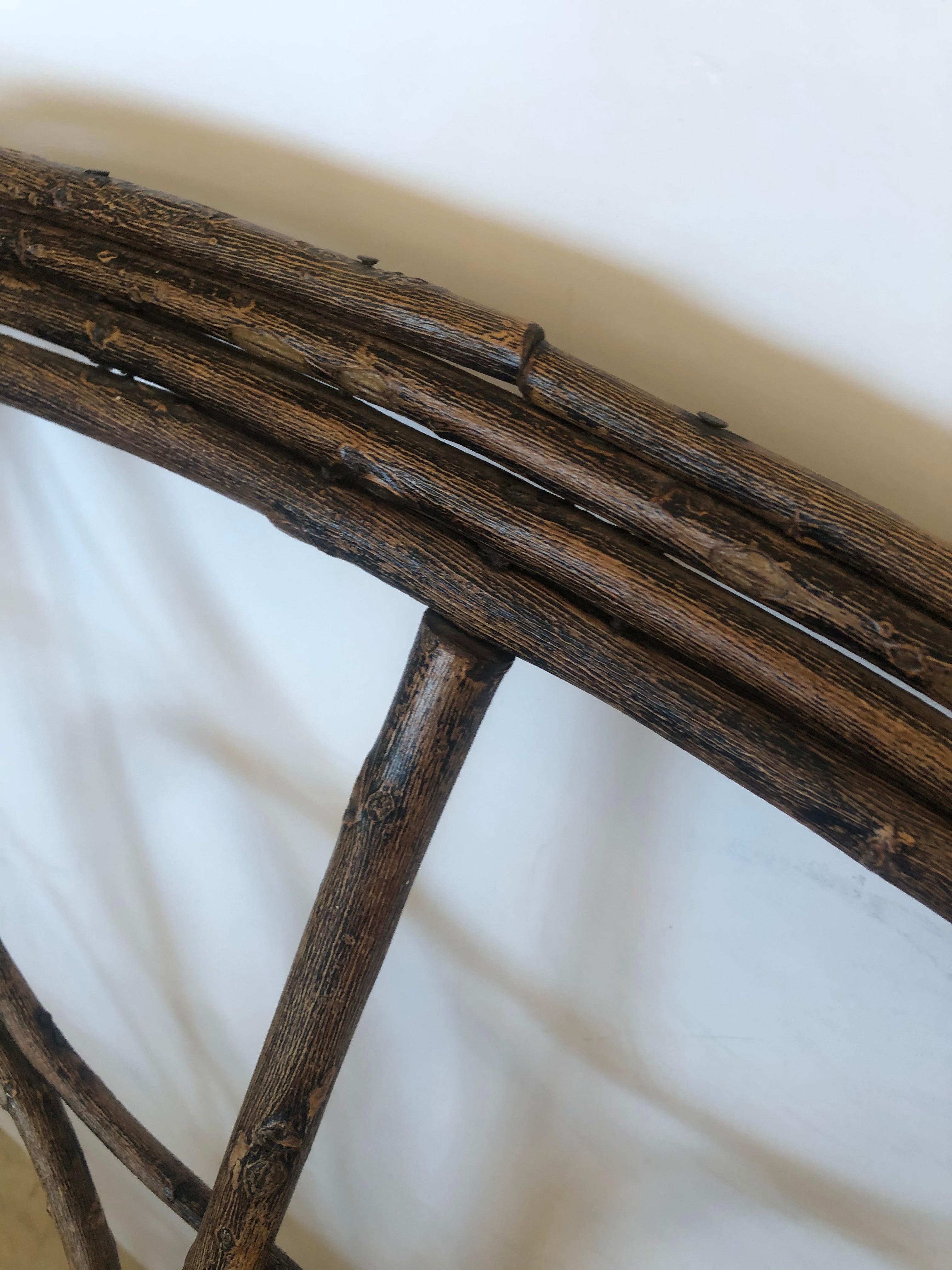 North American Authentic Antique Rustic Adirondack Twig Chair