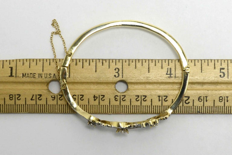 Authentic Victorian Diamond Bracelet Hinged Bangle Belle Époque 14 ...