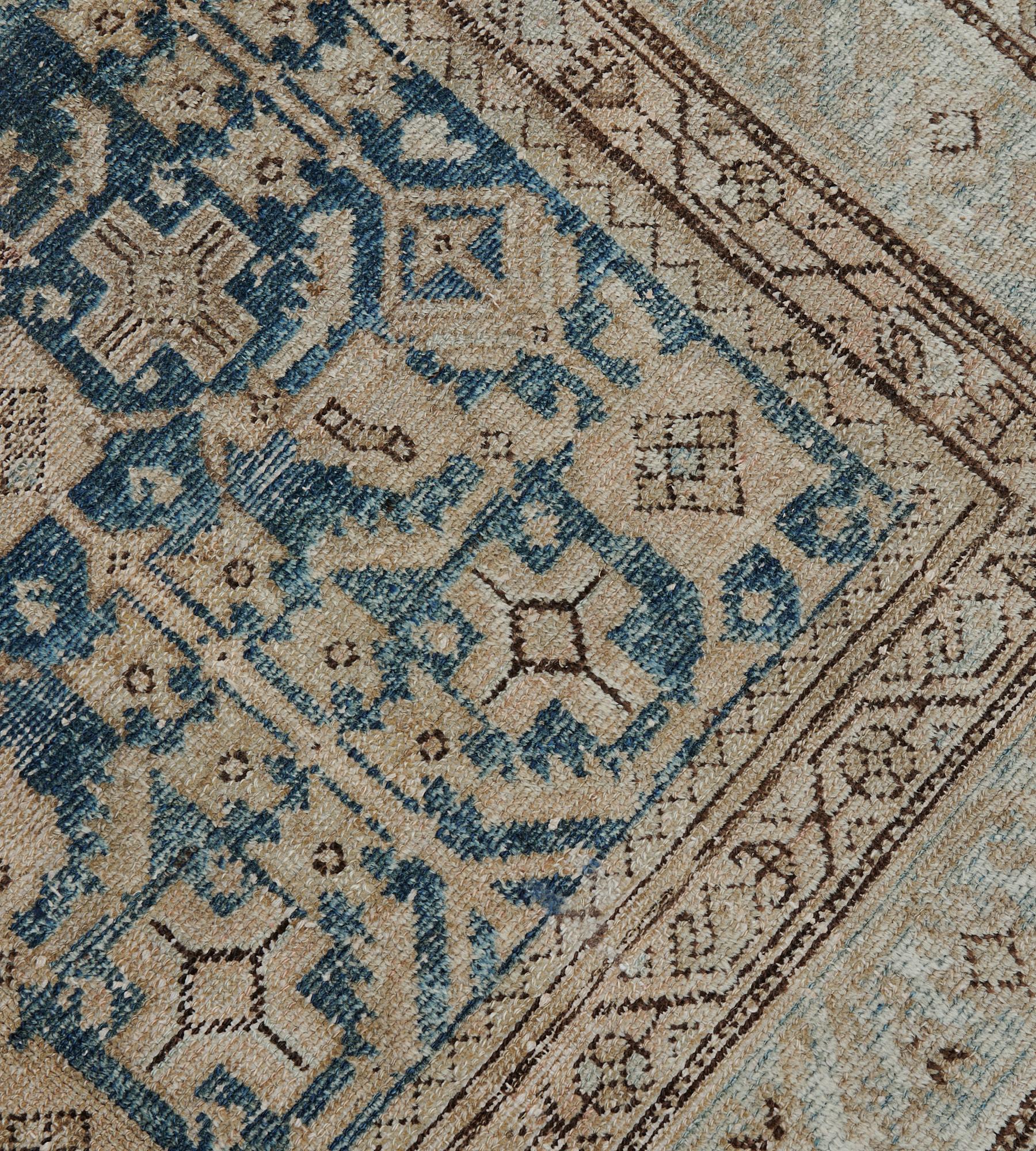 Authentischer antiker persischer Malayer-Teppich aus Wolle (Persisch) im Angebot