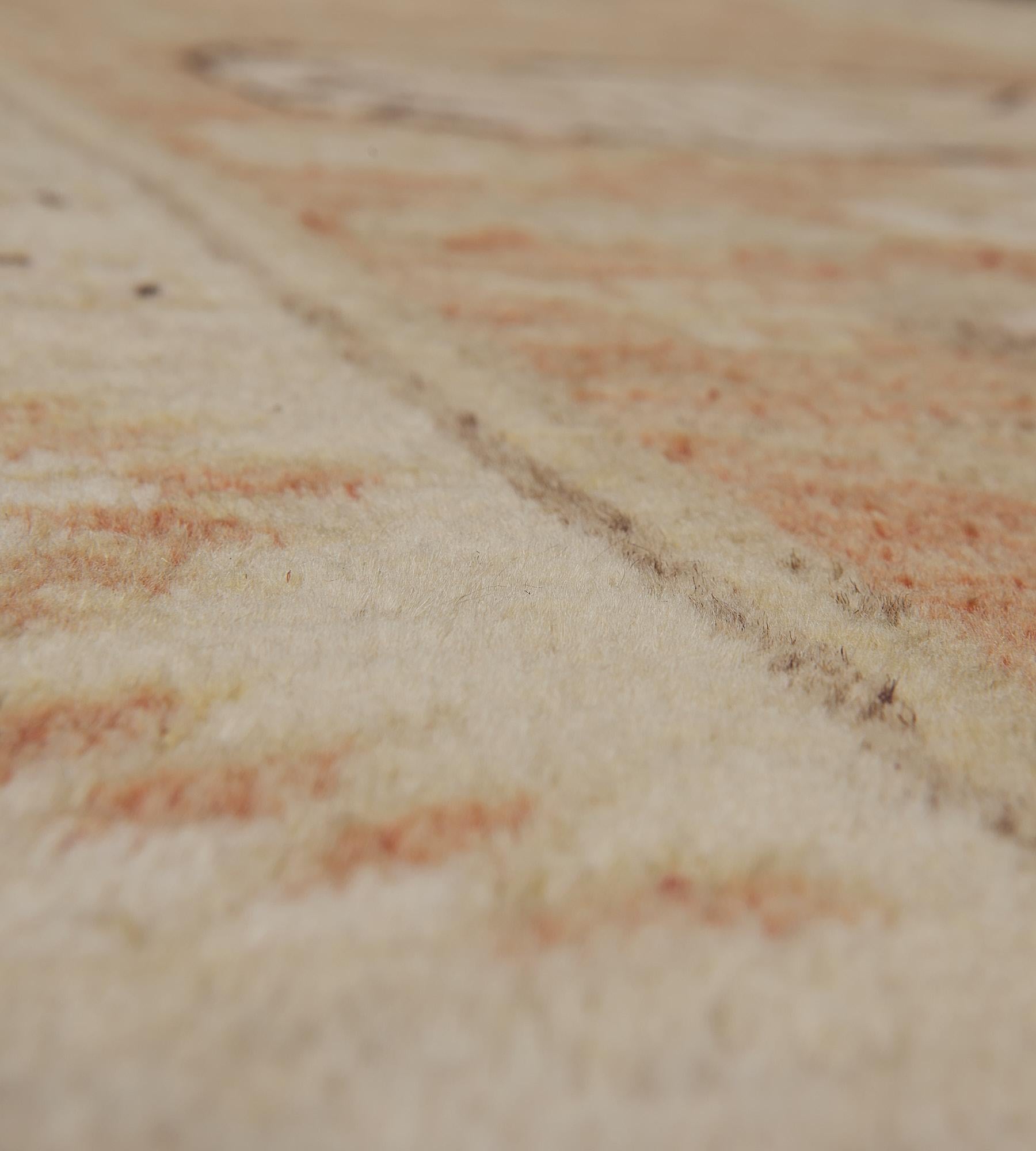 Laine Authentique tapis de couloir Khotan rouge tendre en laine ancienne en vente