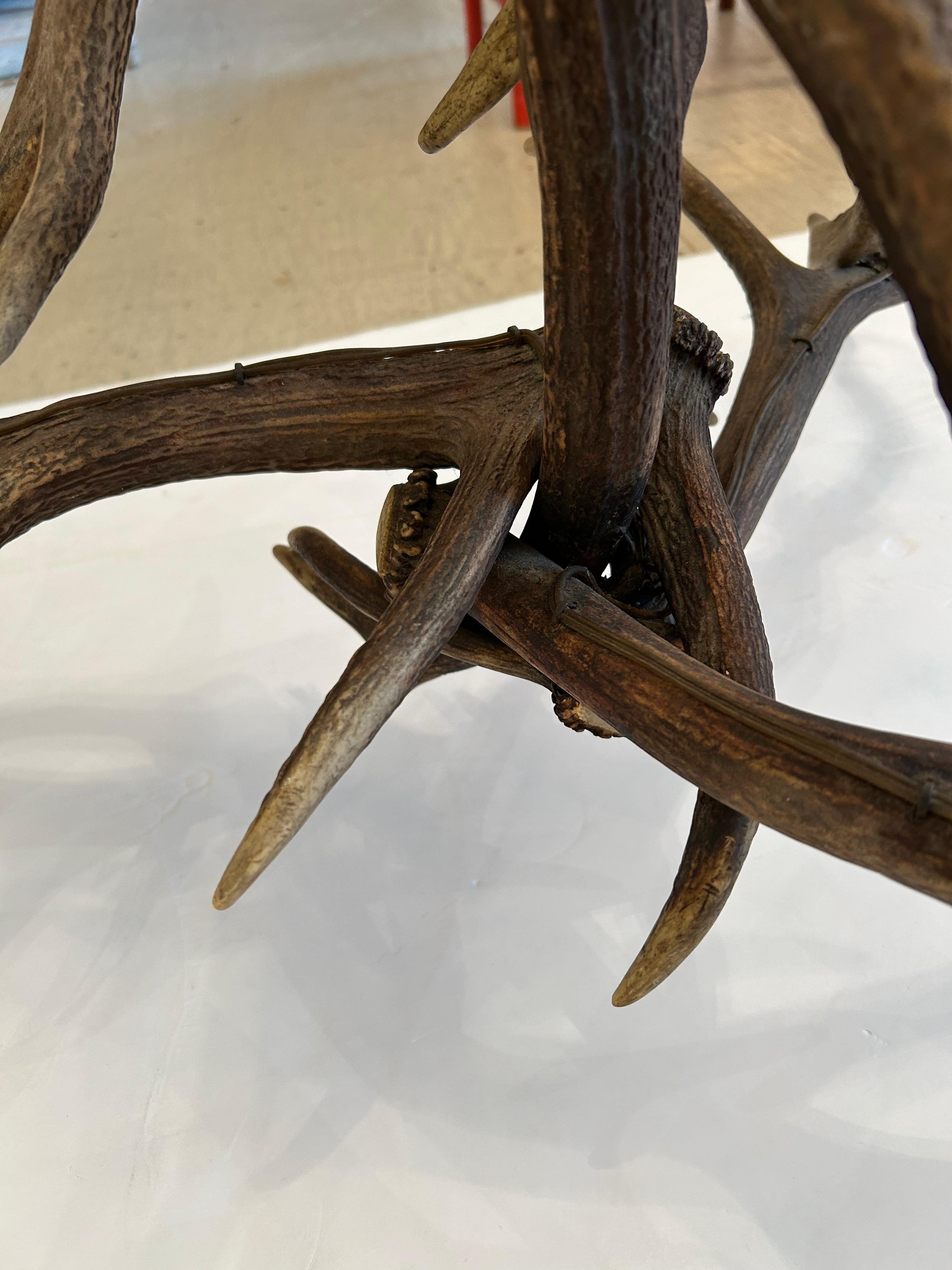 Authentic Antler Chandelier with Wonderful Shape For Sale 3