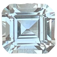 Authentische Aquamarin Edelsteine 3,15 Karat Asscher Schliff Natürlicher Pakistanischer Edelstein
