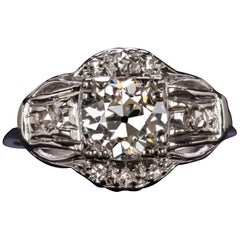 Art Deco 1.24 Carat Platinum Diamond Ring