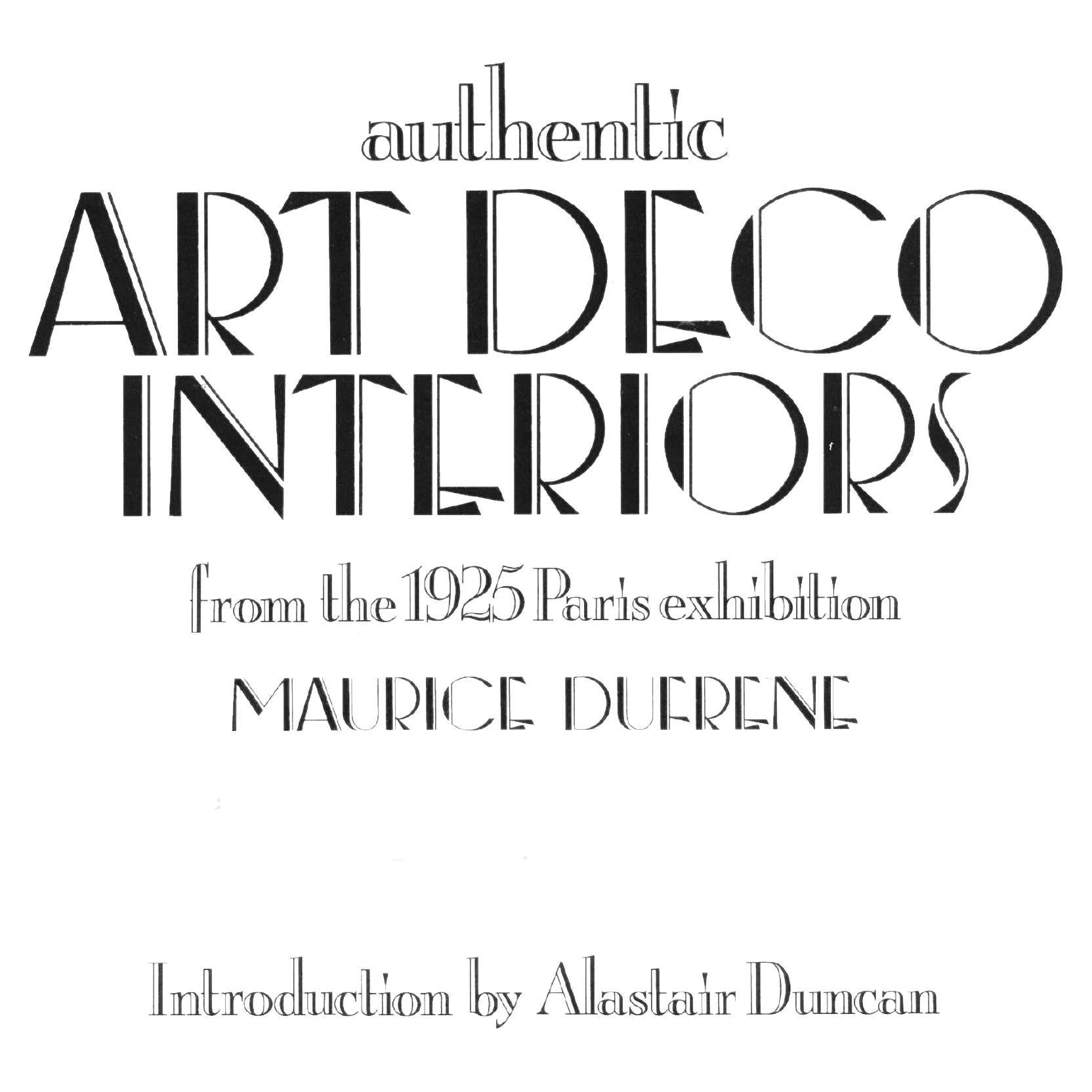 by Maurice Dufrene
The dramatic 1925 Paris Exposition des Arts Decoratifs heralded the emergence of the Art Deco  movement as a great decorative style.
This classic work features a scholarly introduction by Alastair Duncan whose research and many