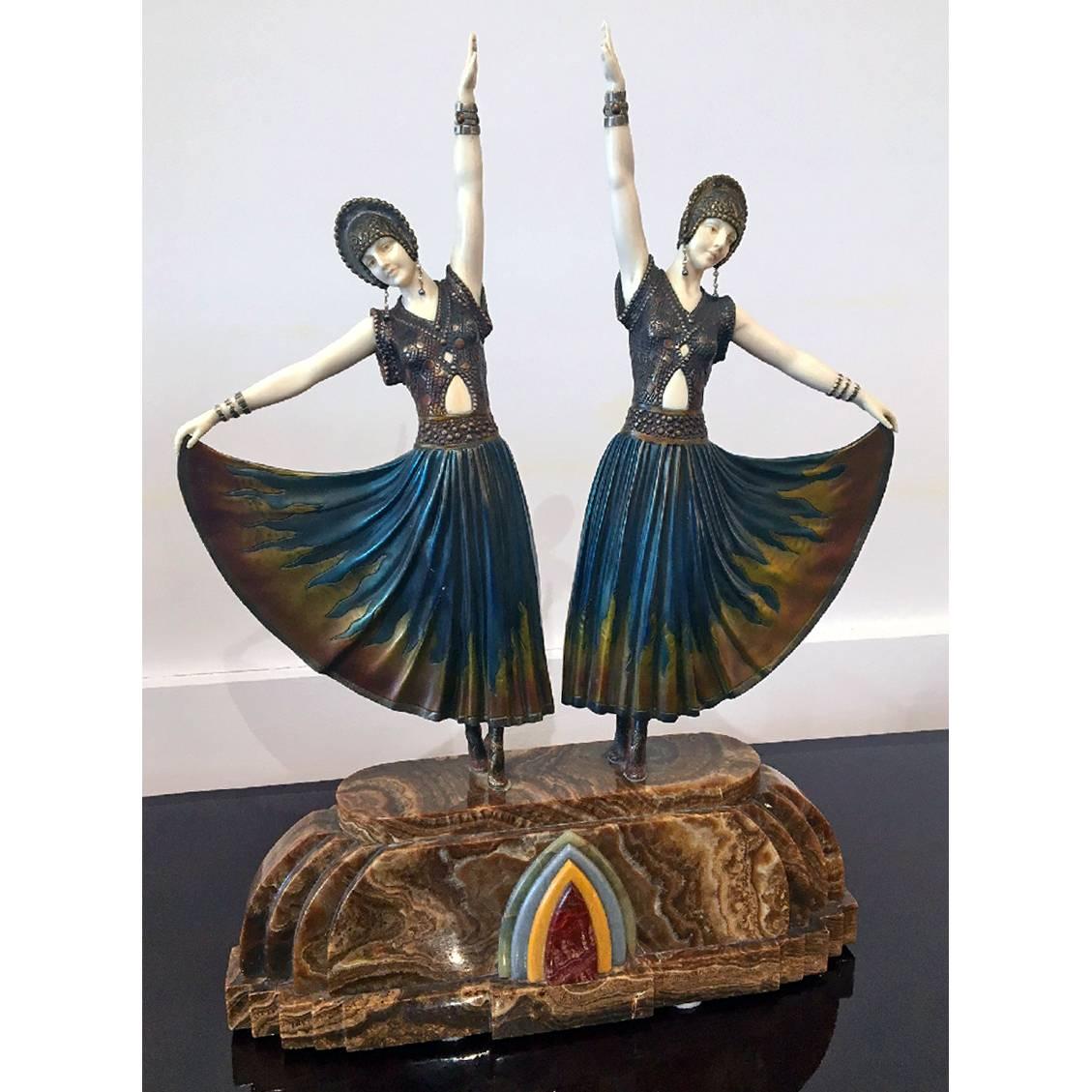 Early 20th Century Authentic Art Deco Sculpture by Demetre Chiparus