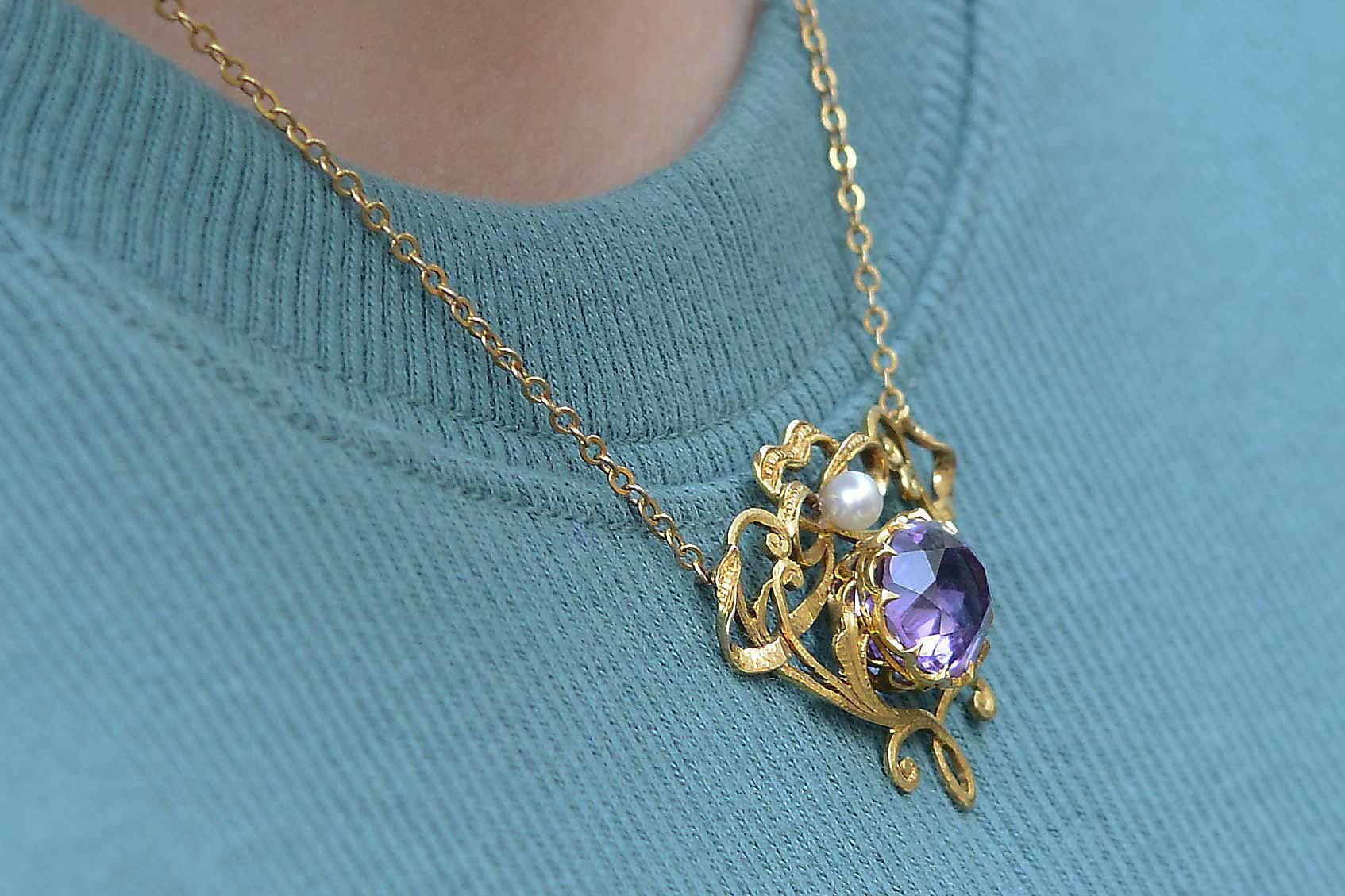 scroll and vine necklace