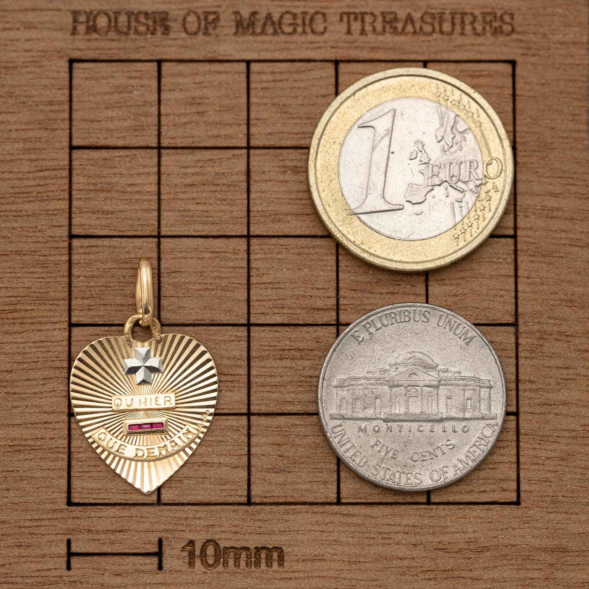 Baguette Cut Authentic Augis - Plus qu'hier et moins que demain - French love 18k solid gold