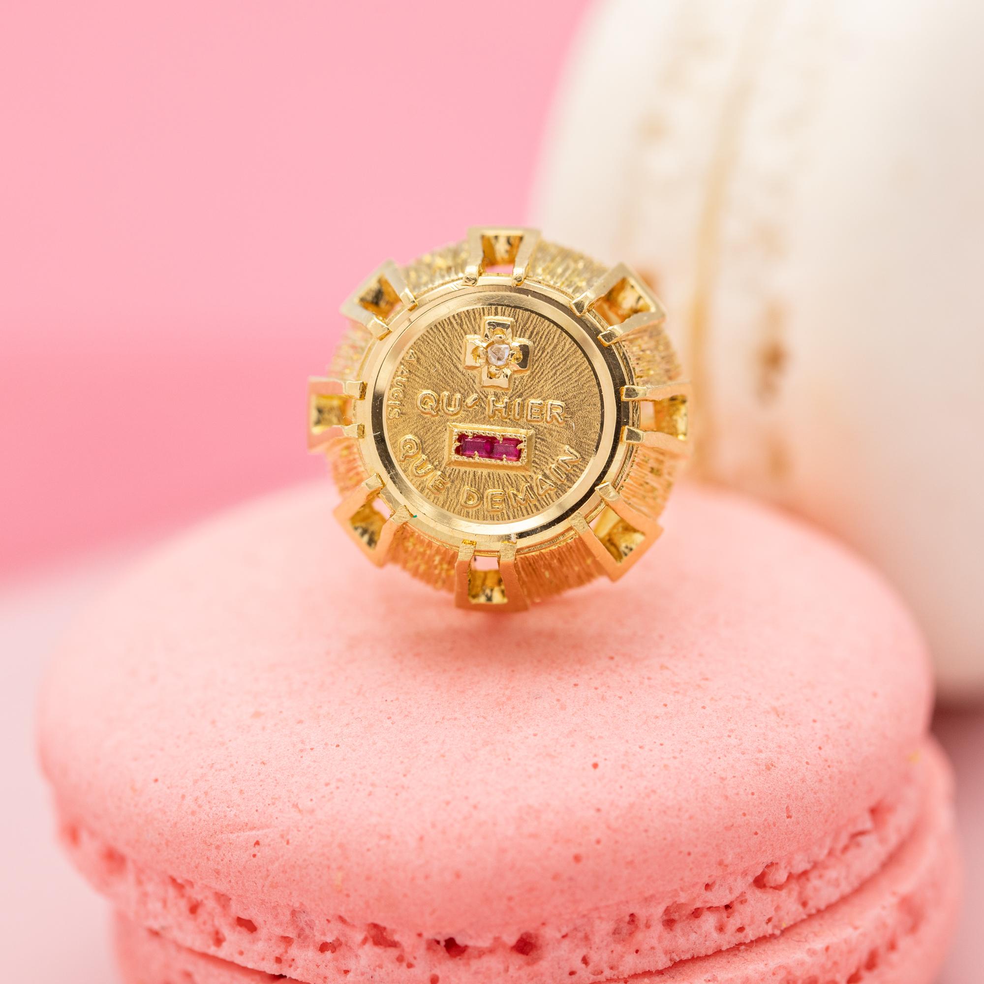 Authentic Augis - Plus qu'hier et moins que demain - French love 18k solid gold 2