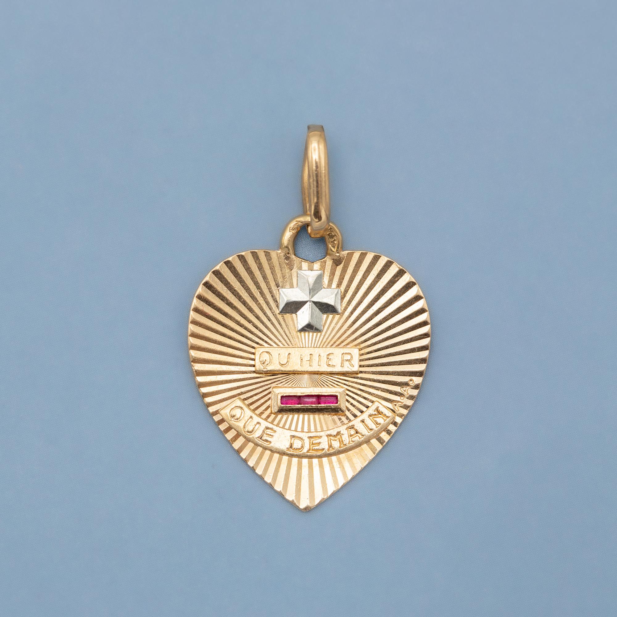 Authentic Augis - Plus qu'hier et moins que demain - French love 18k solid gold 2