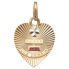 Authentischer Augis - Plus qu'hier et moins que demain - Französische Liebe 18k massives Gold