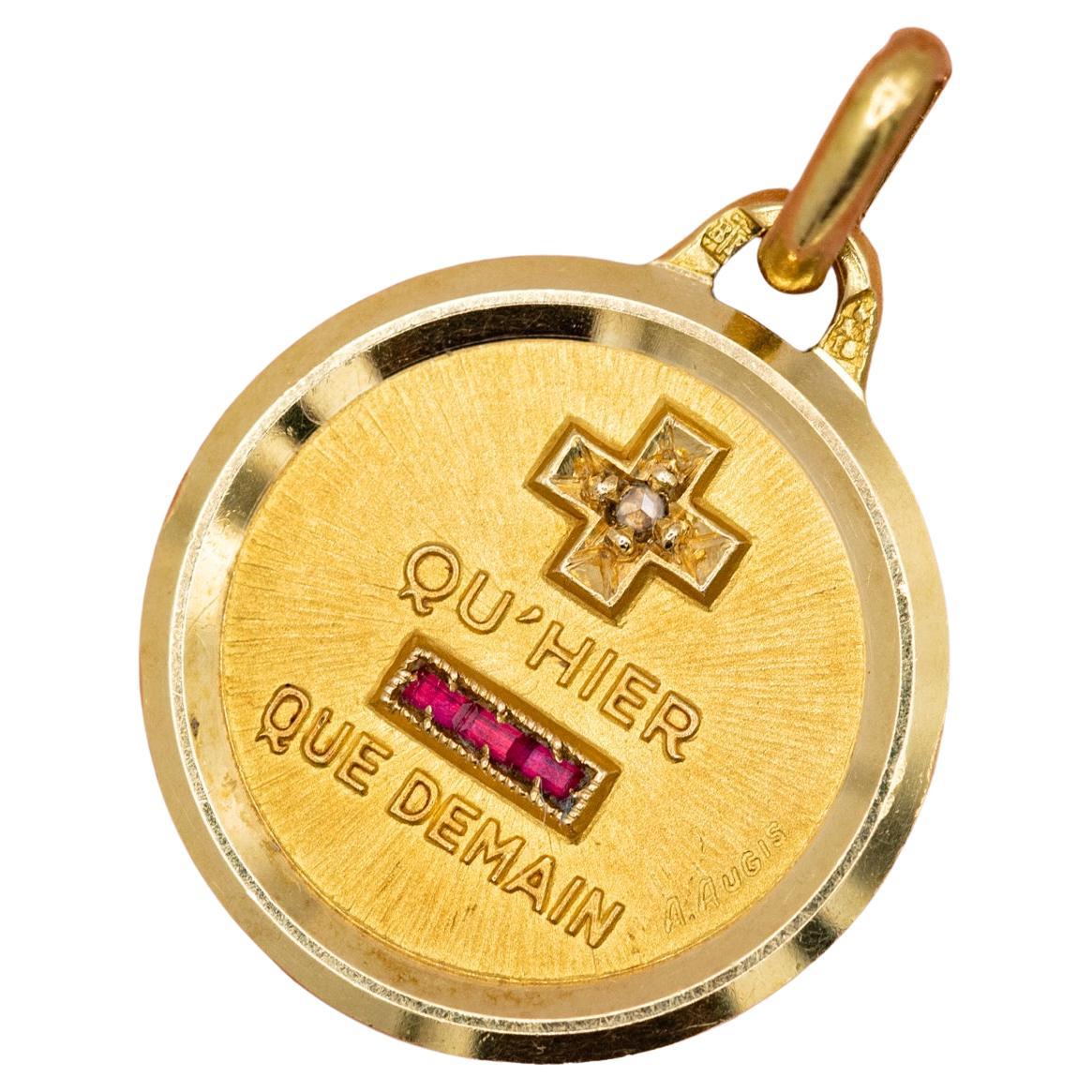 Authentic Augis - Plus qu'hier et moins que demain - French love 18k solid gold