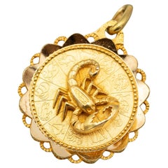 Autentico Augis - Ciondolo Scorpione - Segno zodiacale - Oro massiccio francese 18 ct.